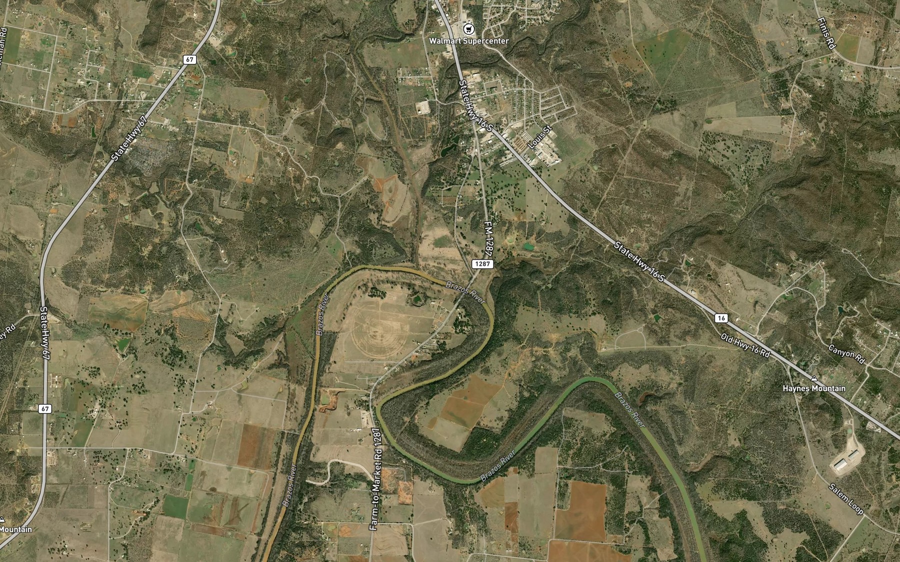 Satellite map of the Salt Creek