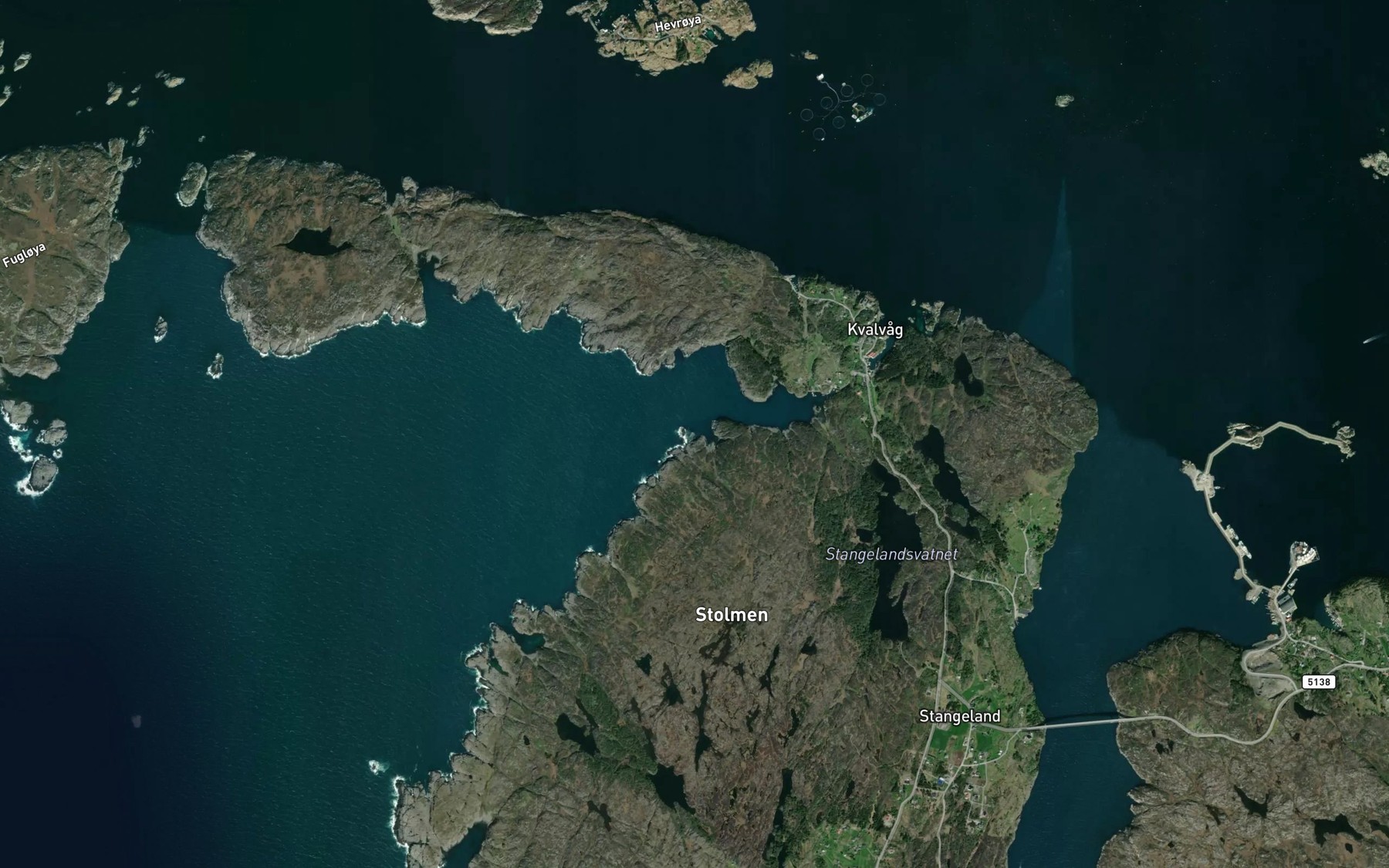 Satellite map of the Ramnavika