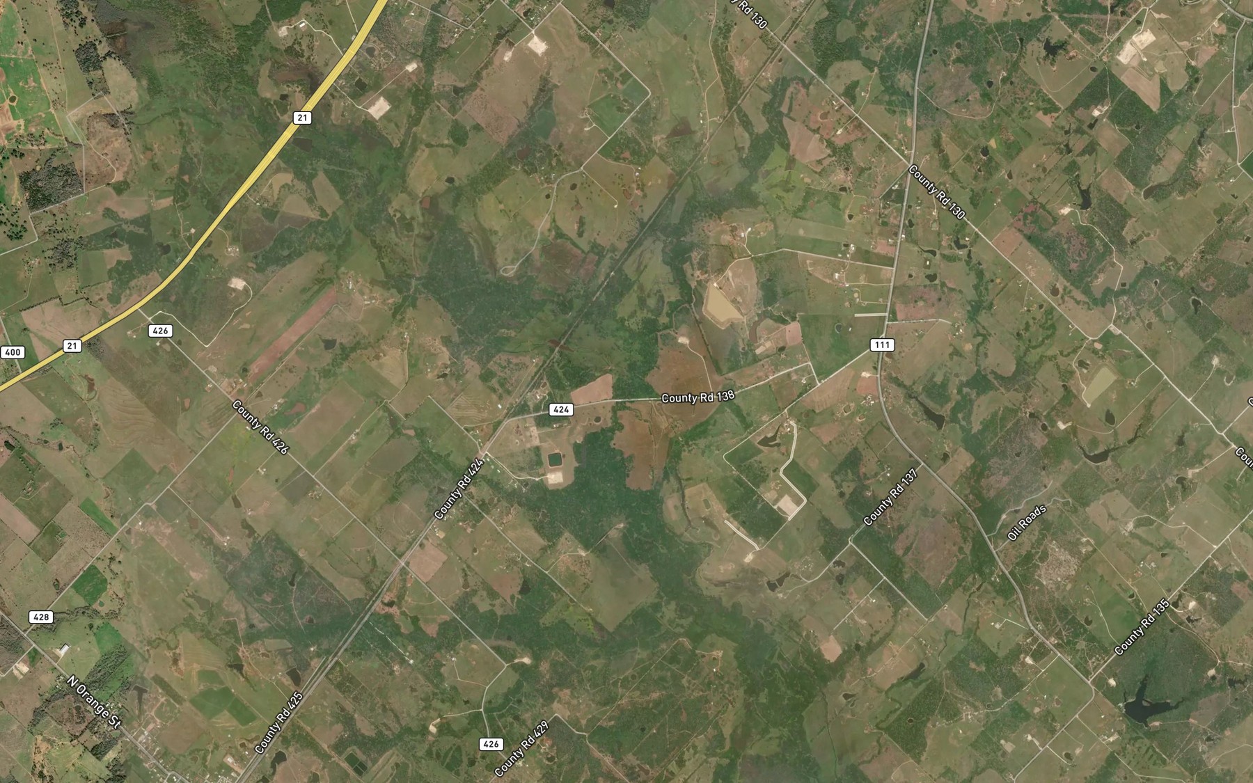 Satellite map of the Dry Creek