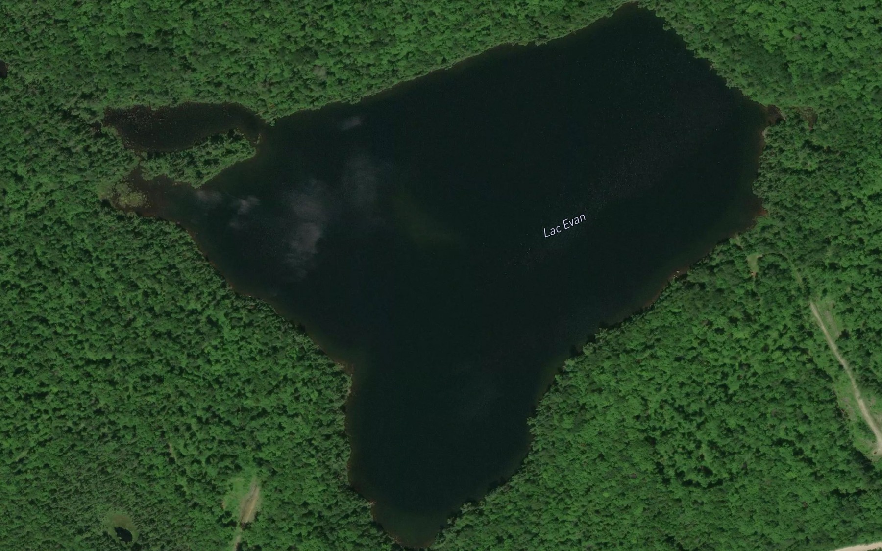 Satellite map of the Lac Evan