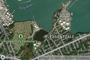 Satellite map of the Barberry Creek