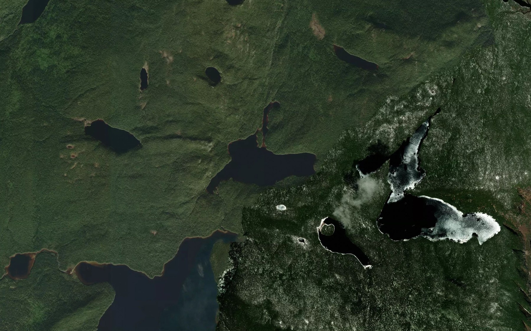 Satellite map of the Lac Landry
