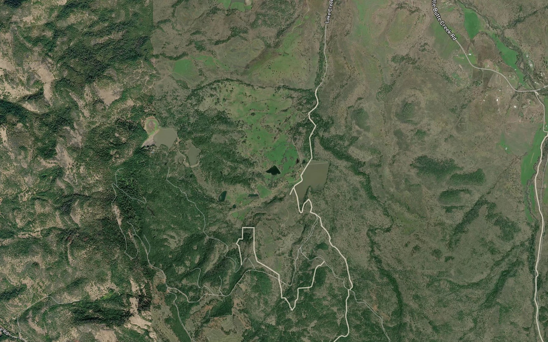 Satellite map of the Bradshaw Reservoir Number Two