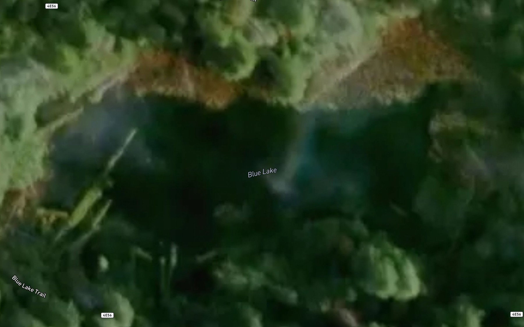 Satellite map of the Blue Lake