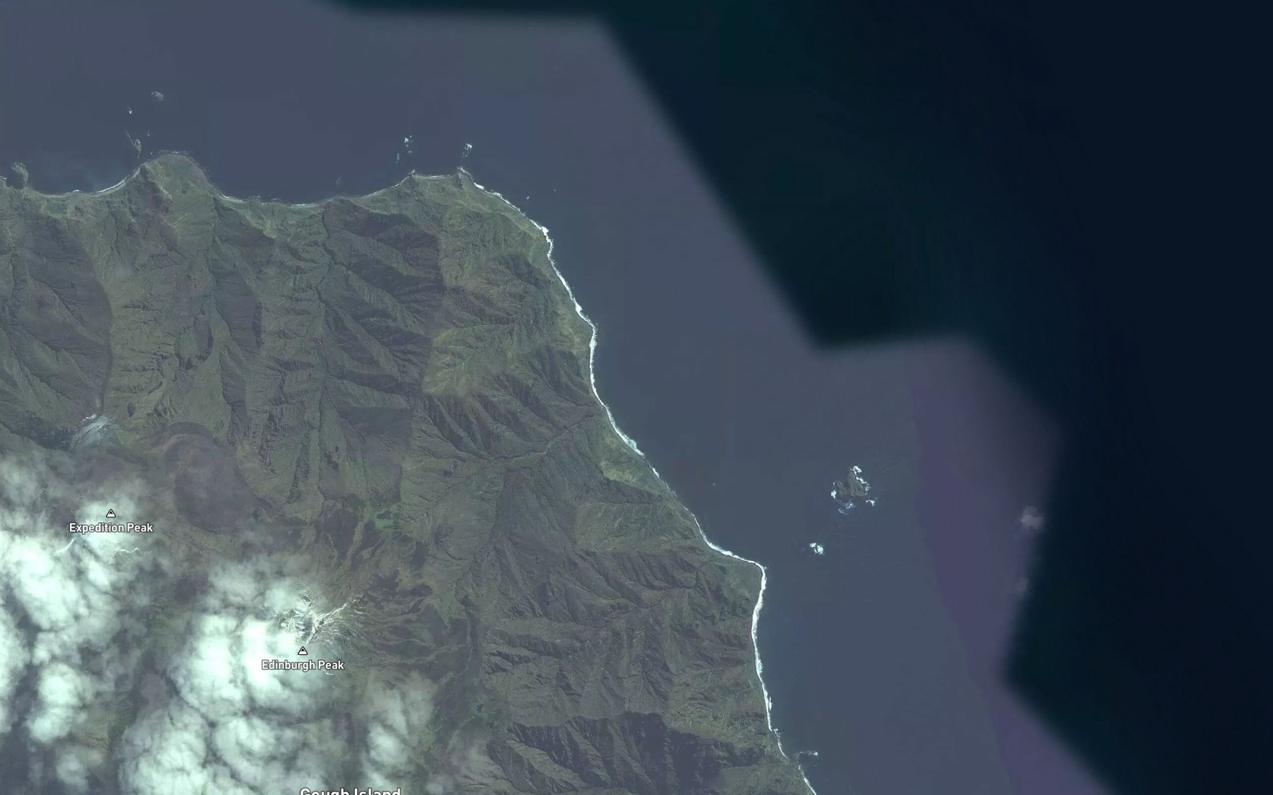 Satellite map of the Hawkins Bay