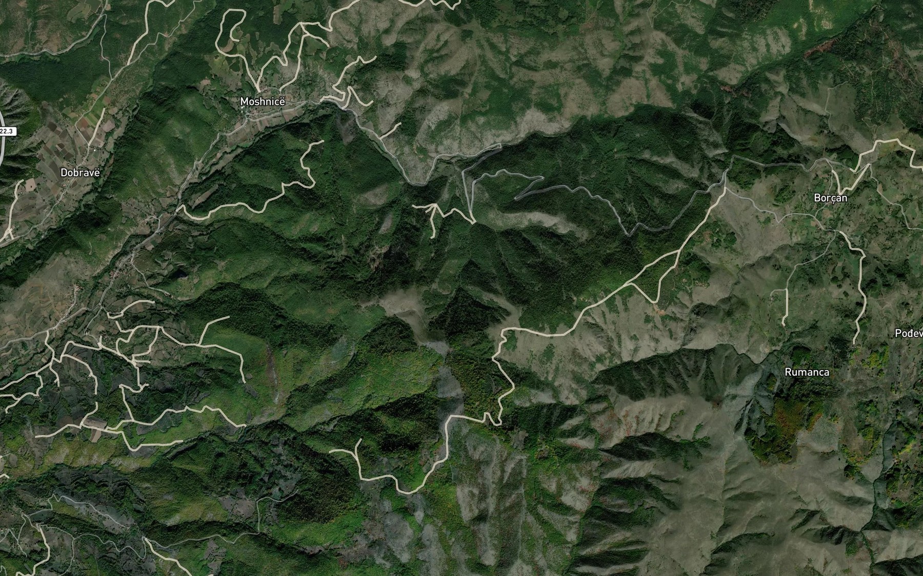 Satellite map of the Burimi Buqe