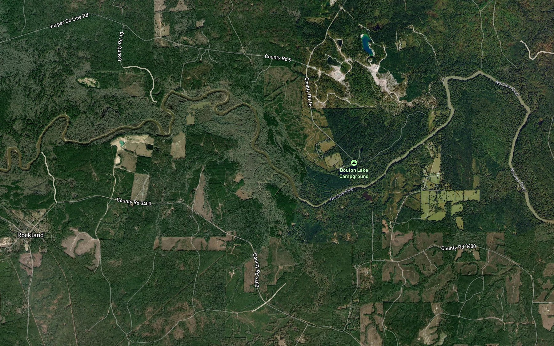 Satellite map of the Sugar Creek