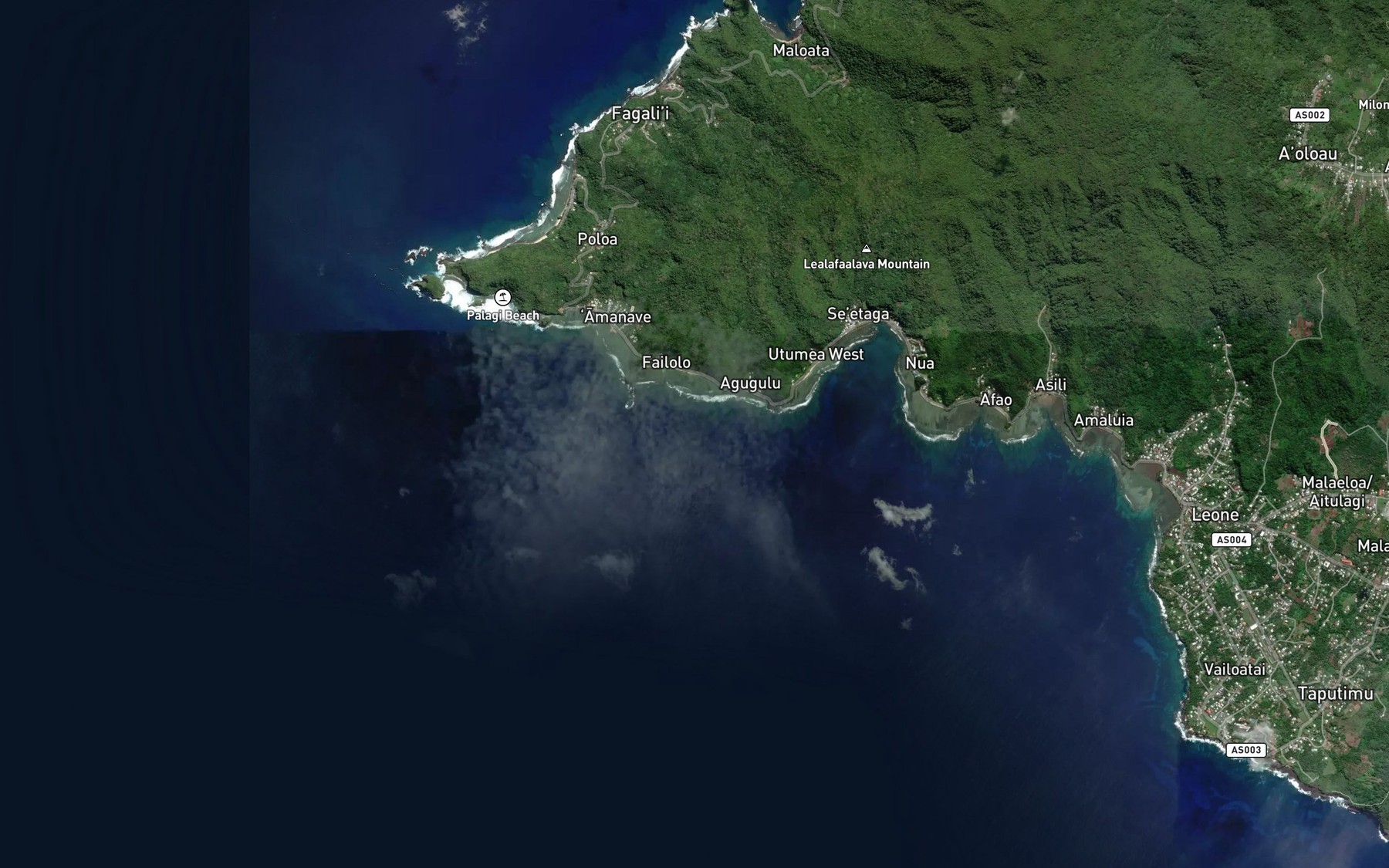 Satellite map of the Leaute Stream