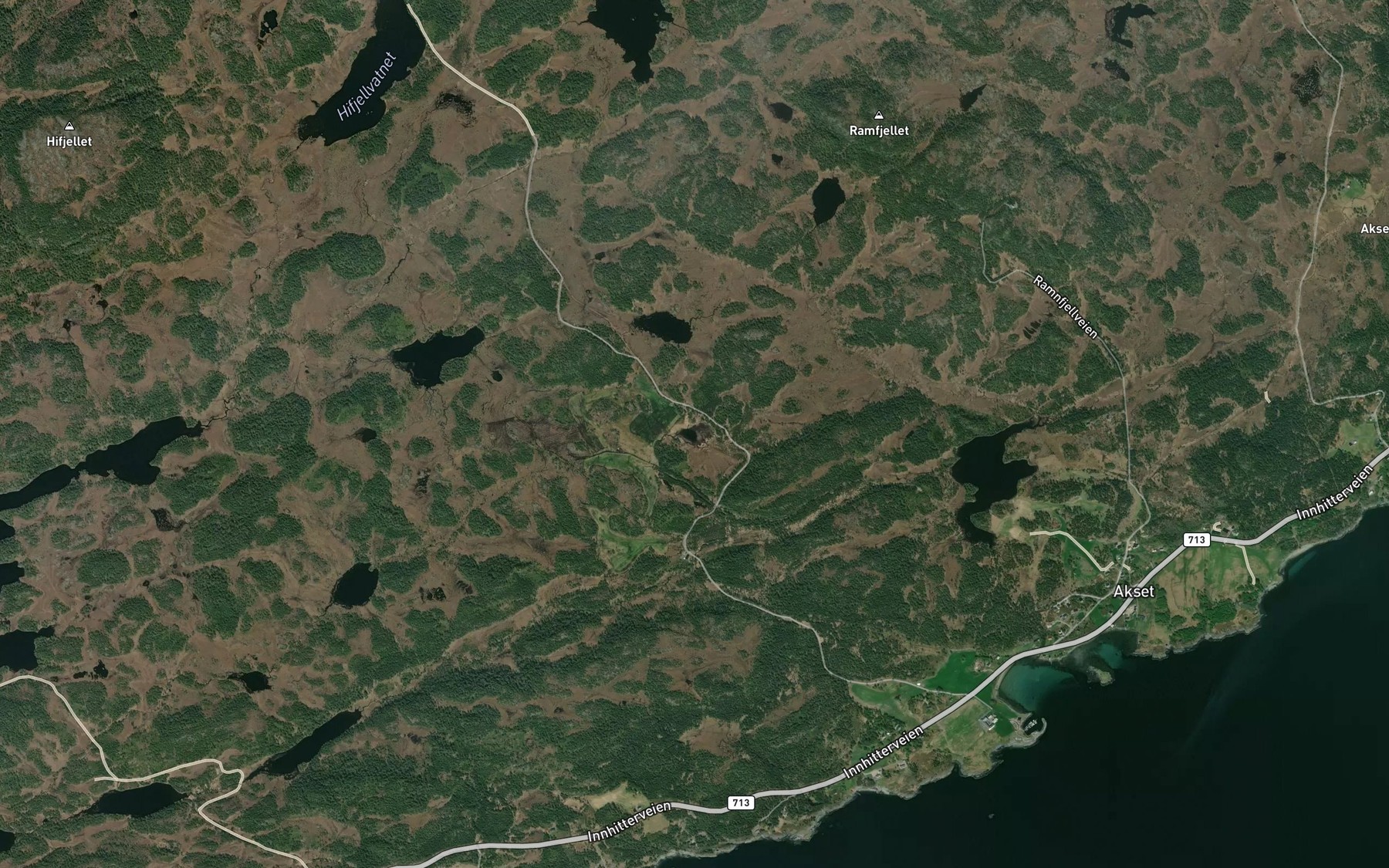 Satellite map of the Inner Rotthaugtjorna
