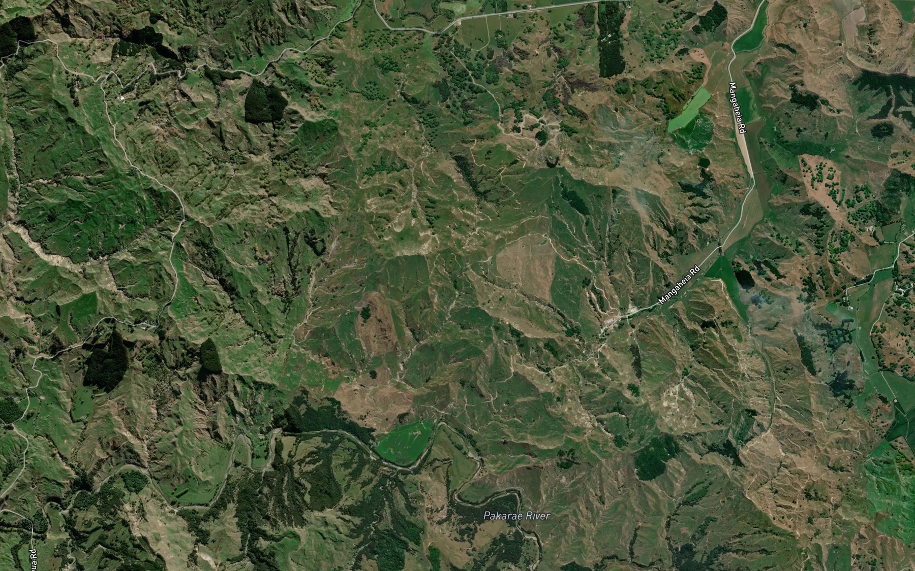 Satellite map of the Poroporo Stream