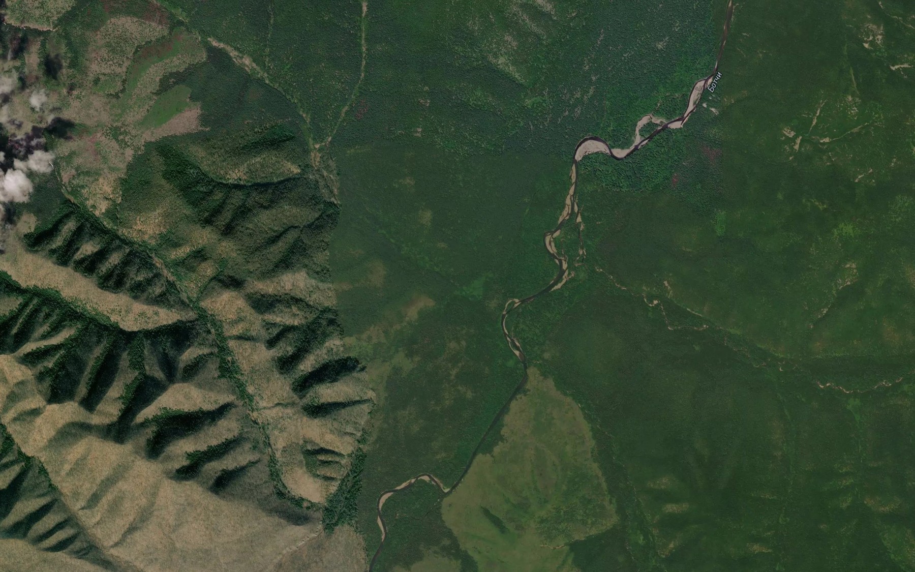 Satellite map of the Mirnyy