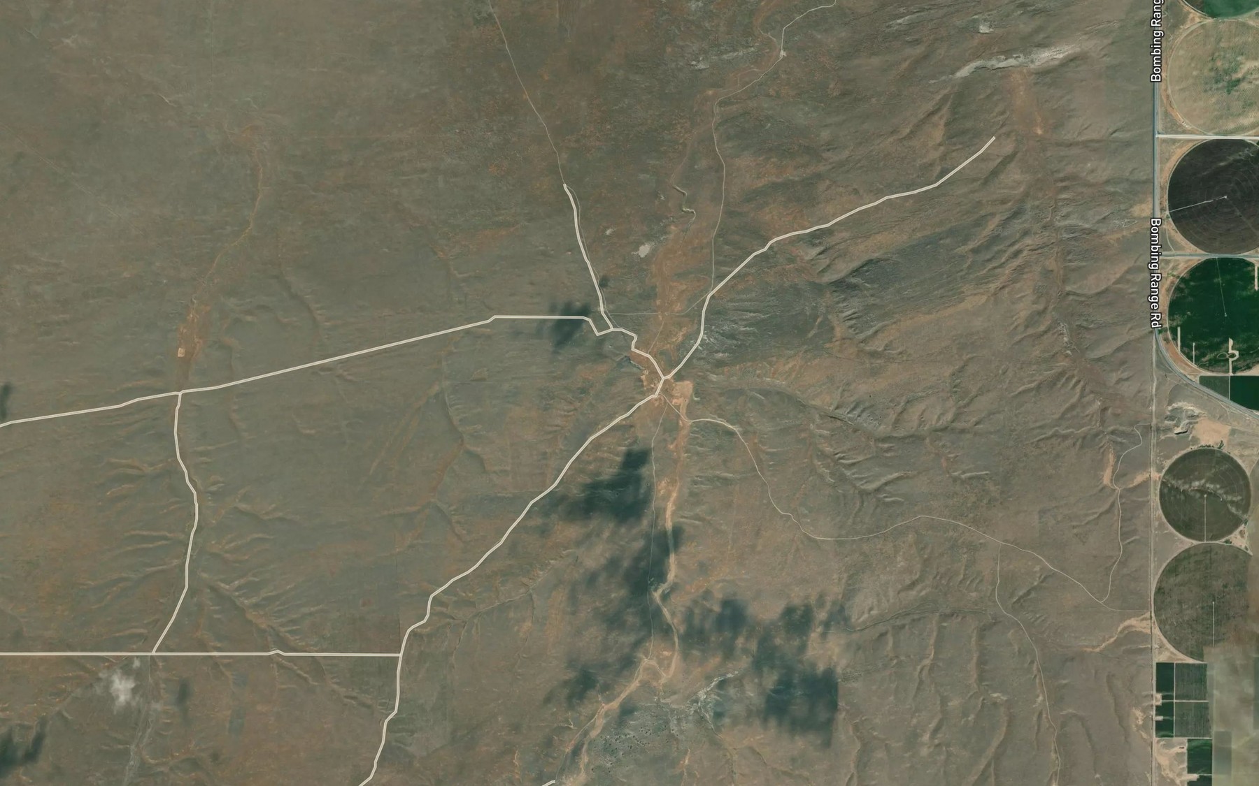 Satellite map of the Tub Springs