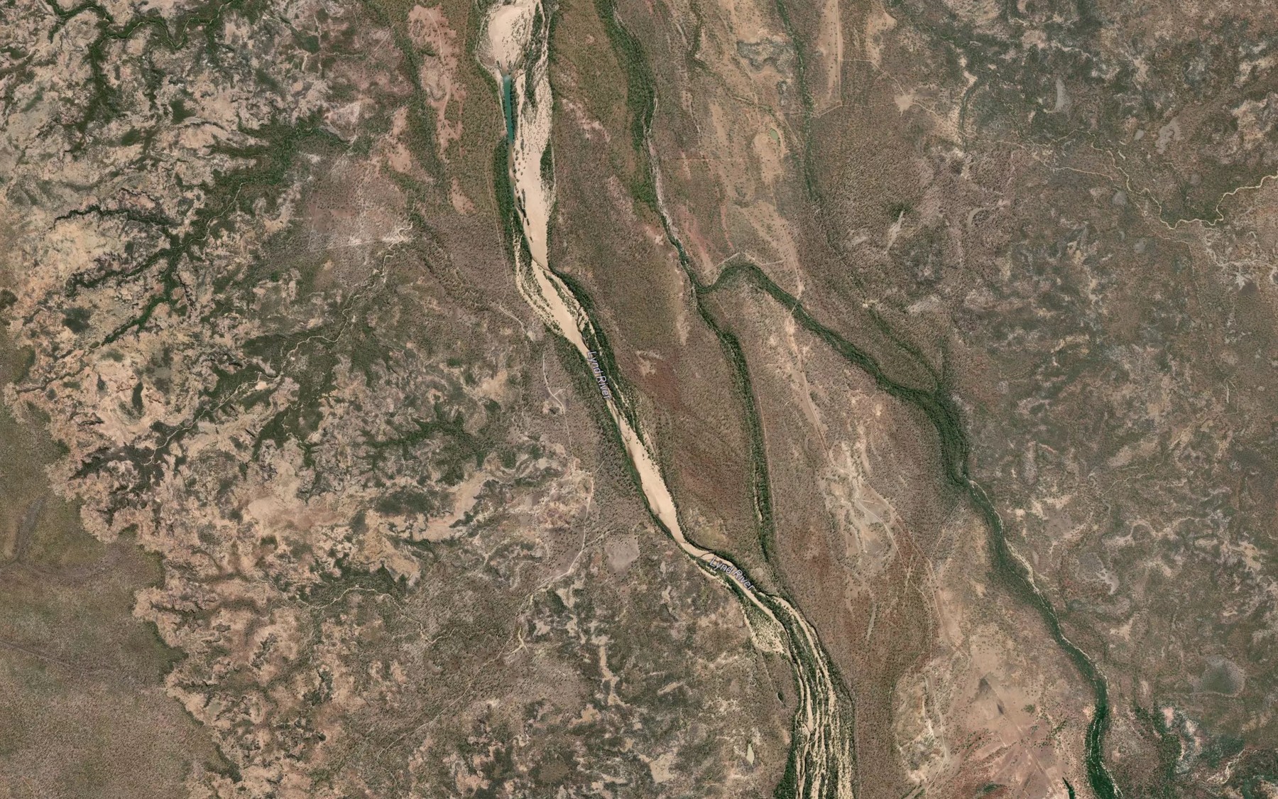 Satellite map of the Sugarbag Creek