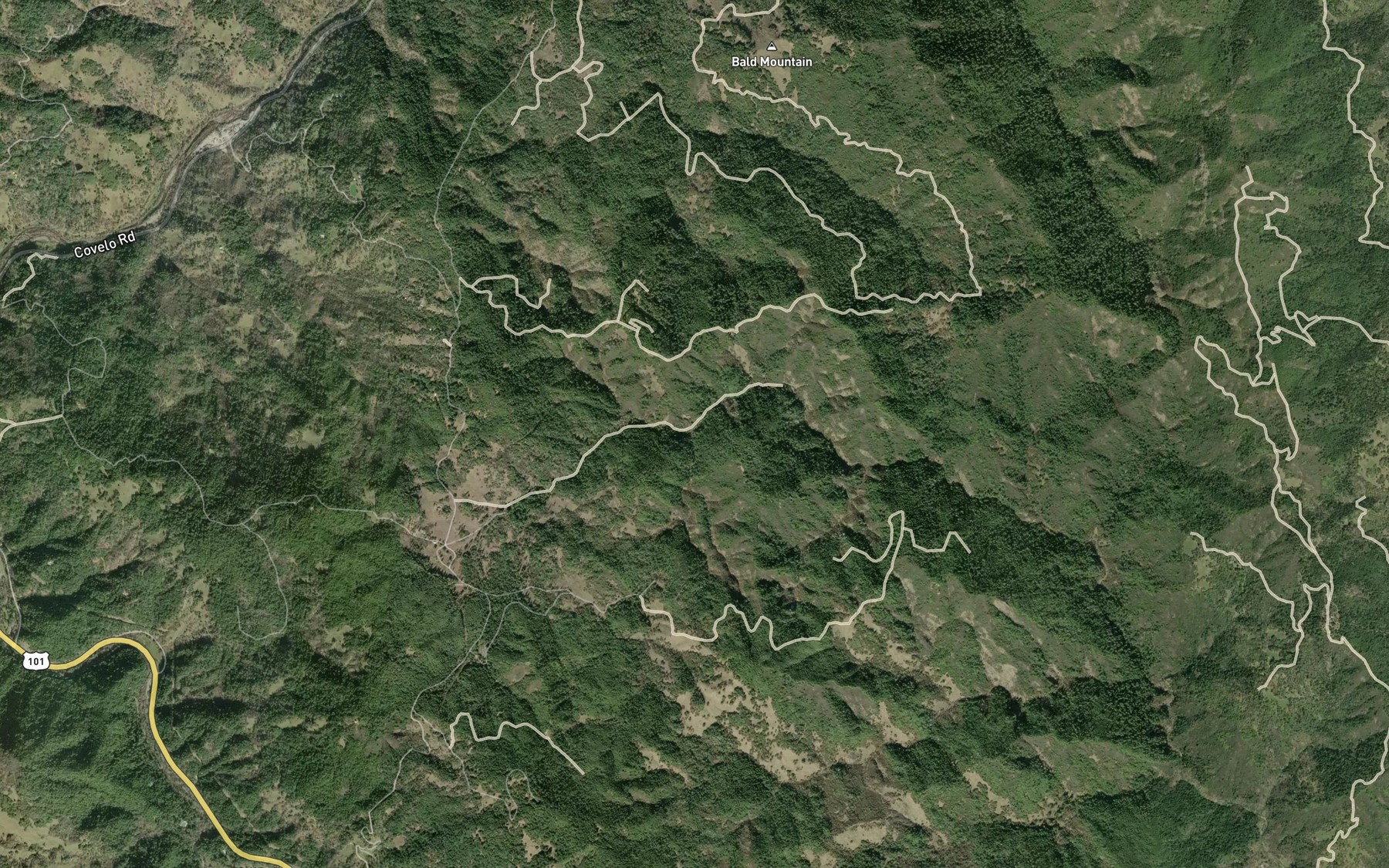 Satellite map of the Laurel Creek