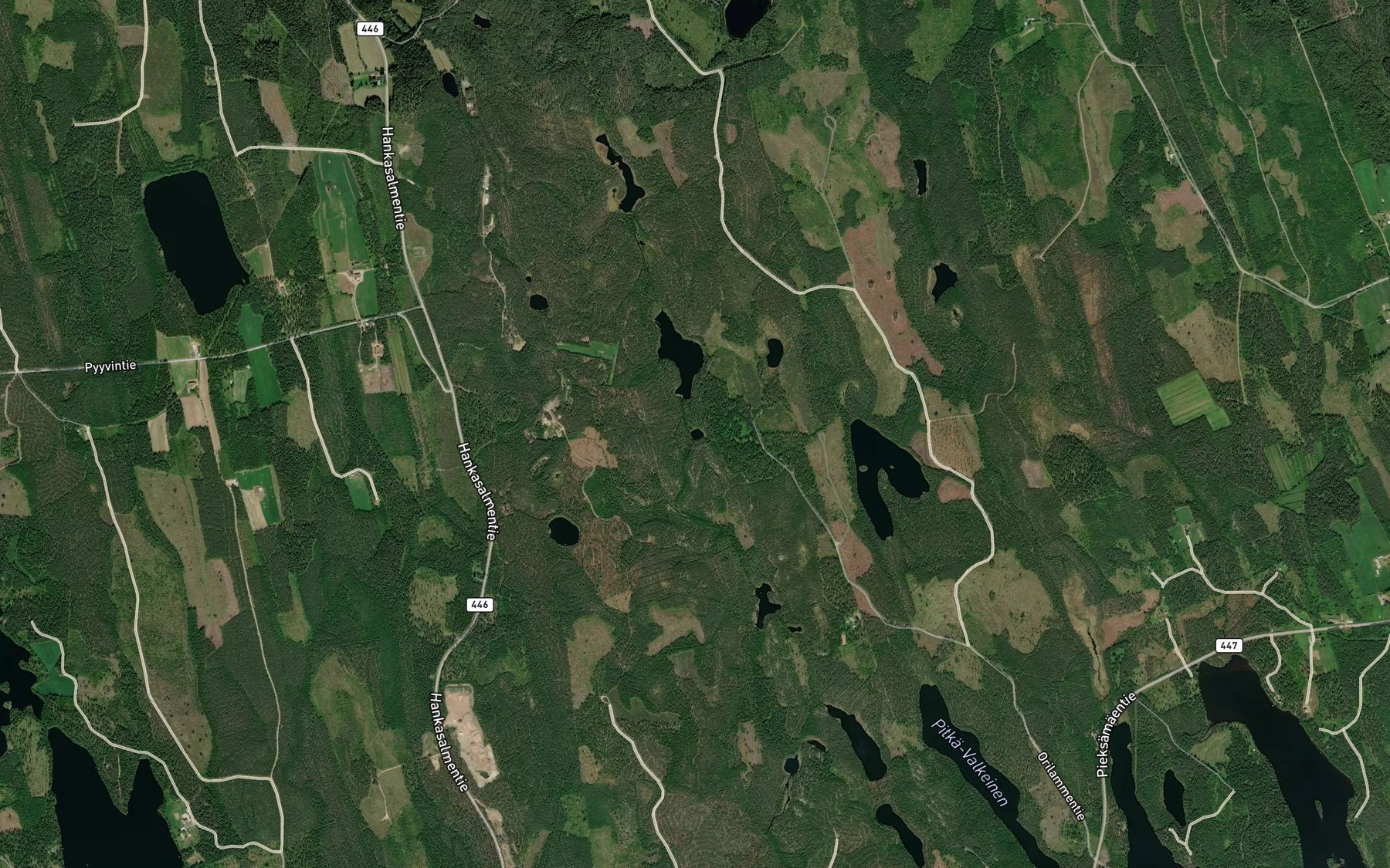 Satellite map of the Pieni Orilampi