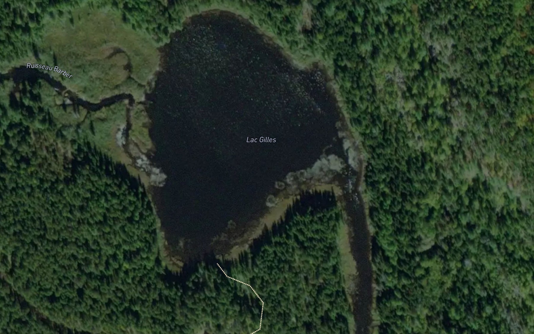 Satellite map of the Lac Gilles