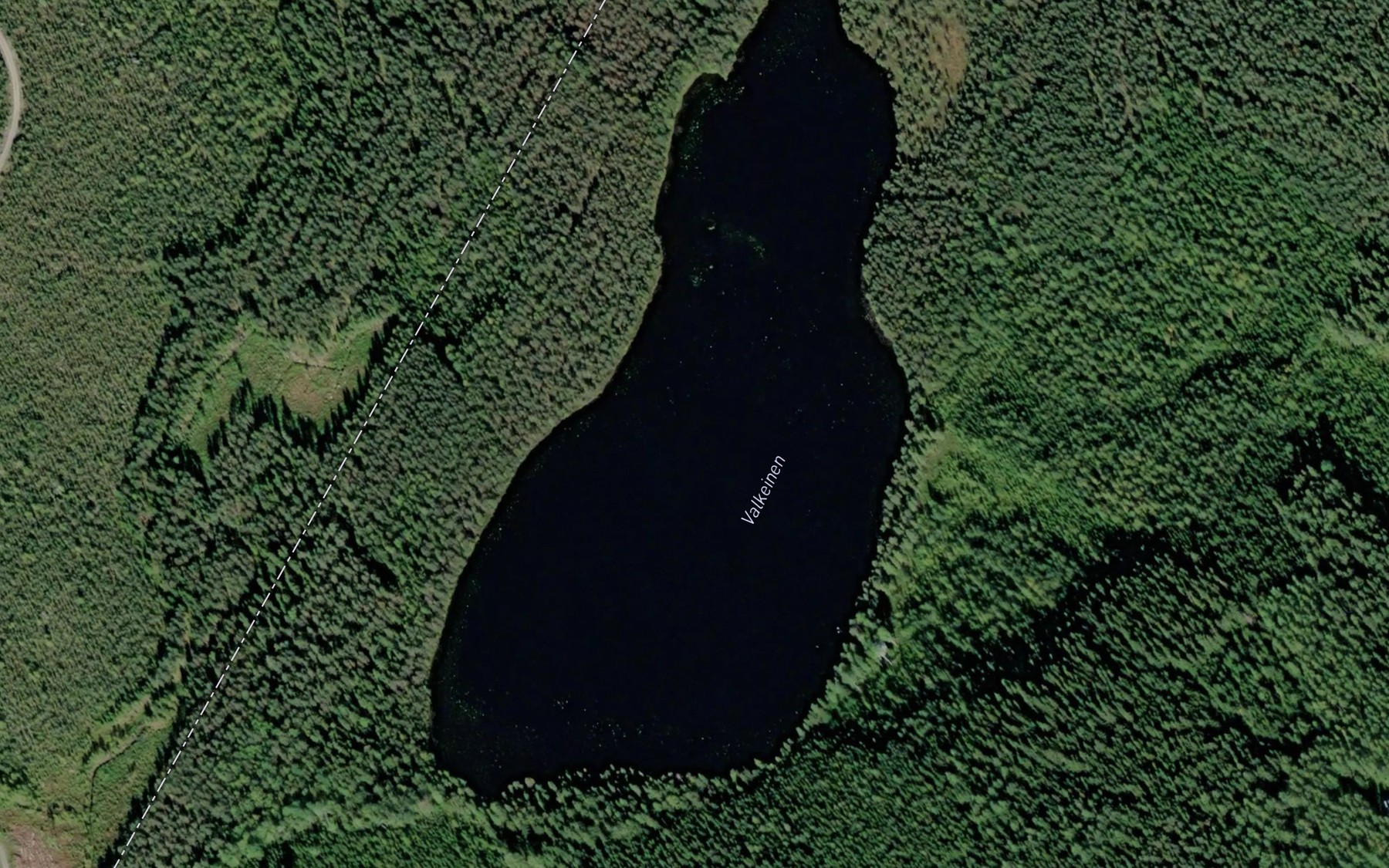 Satellite map of the Valkeinen
