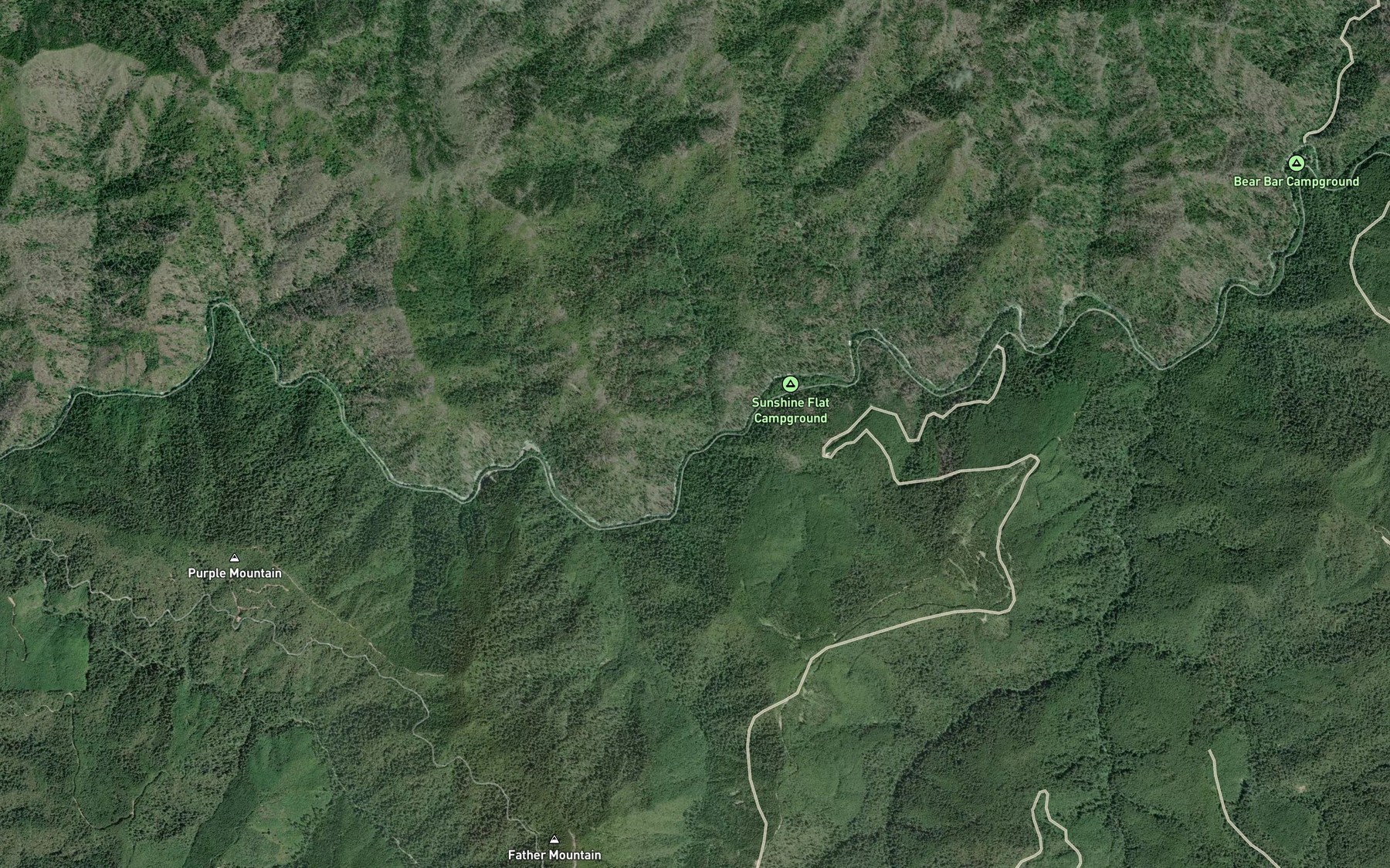 Satellite map of the Red Cedar Creek
