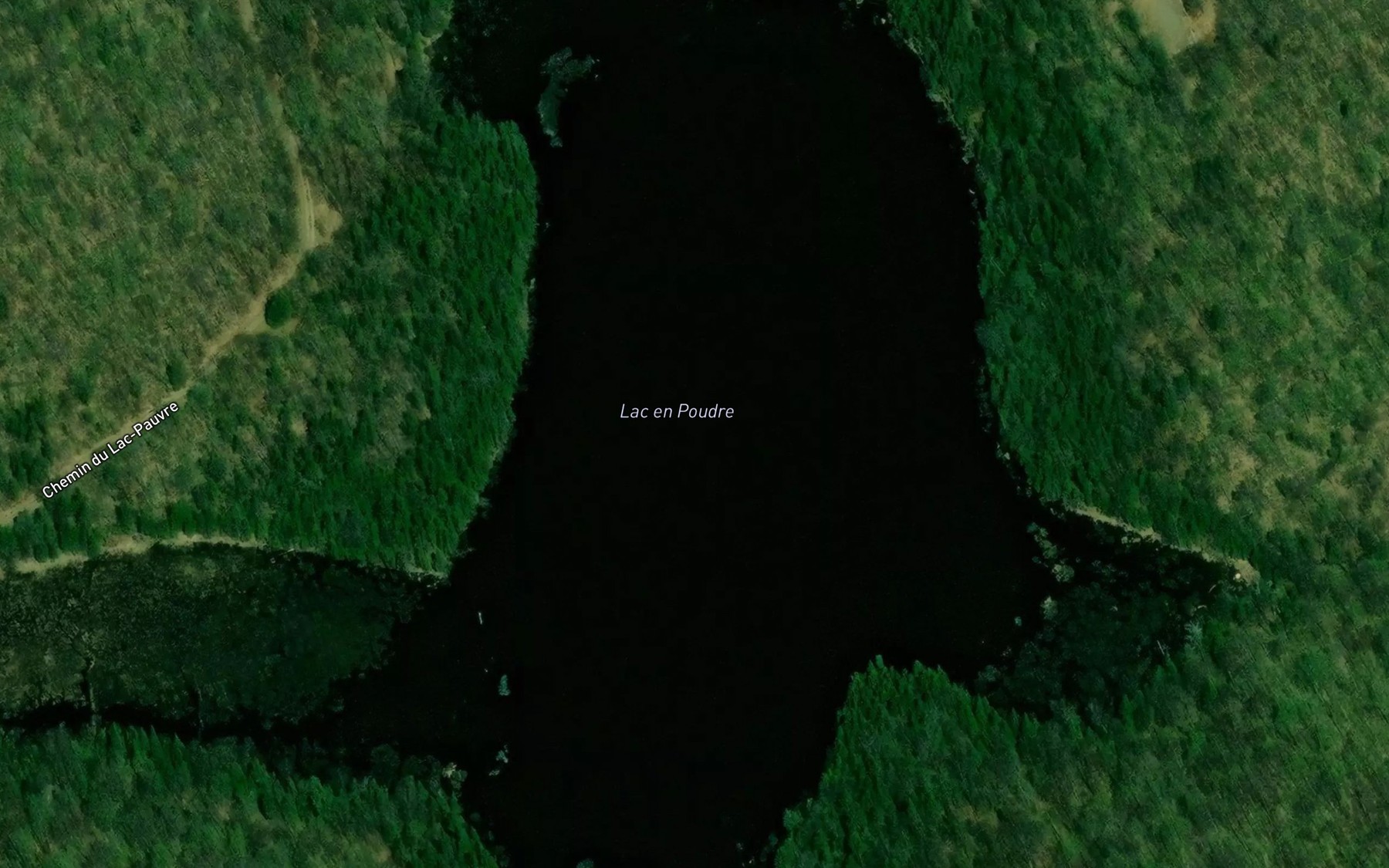 Satellite map of the Lac en Poudre