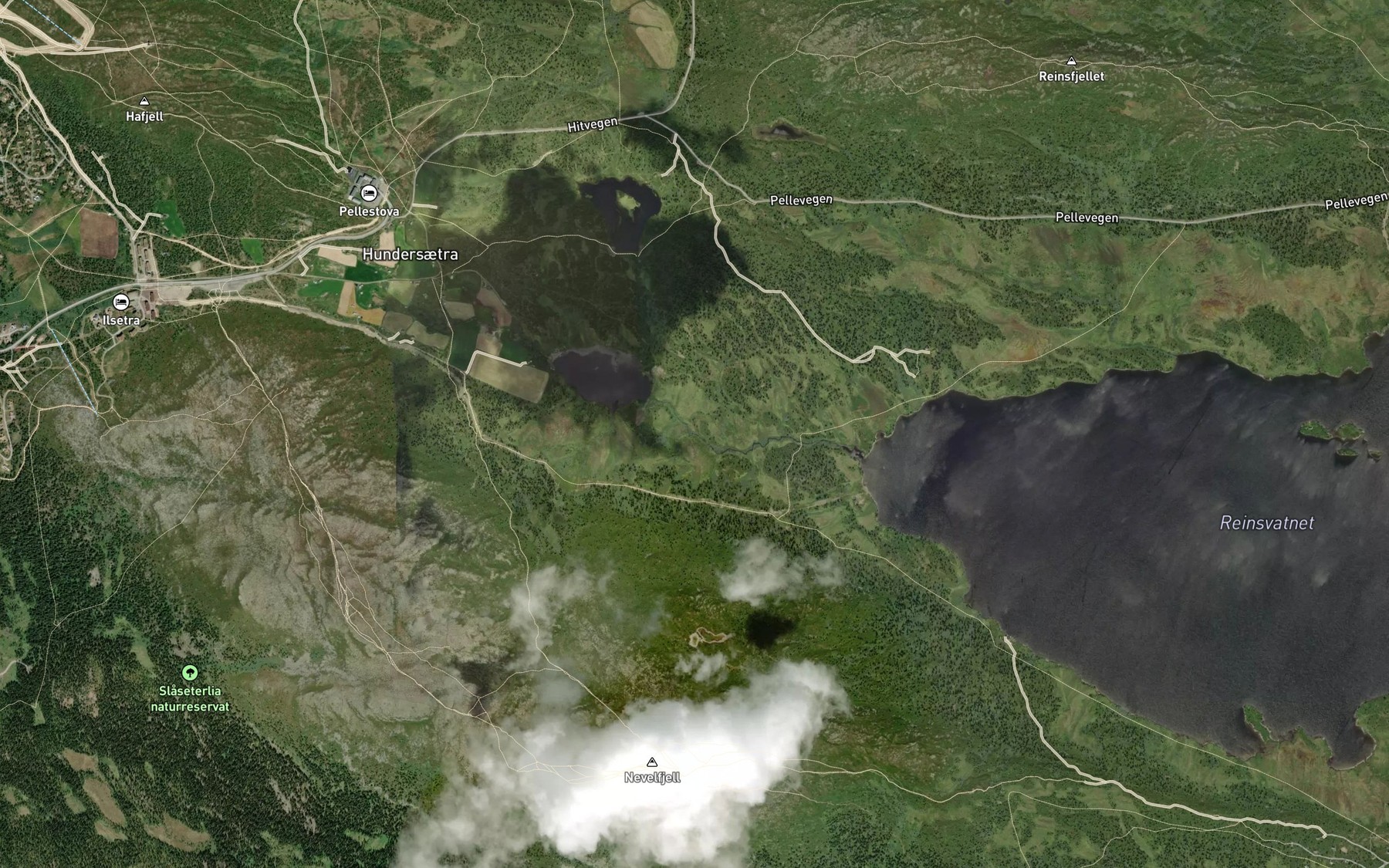 Satellite map of the Ukstjonnbekken