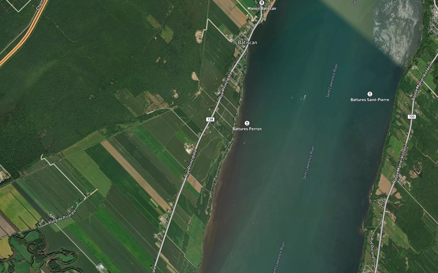Satellite map of the Ruisseau de la Grenouillere