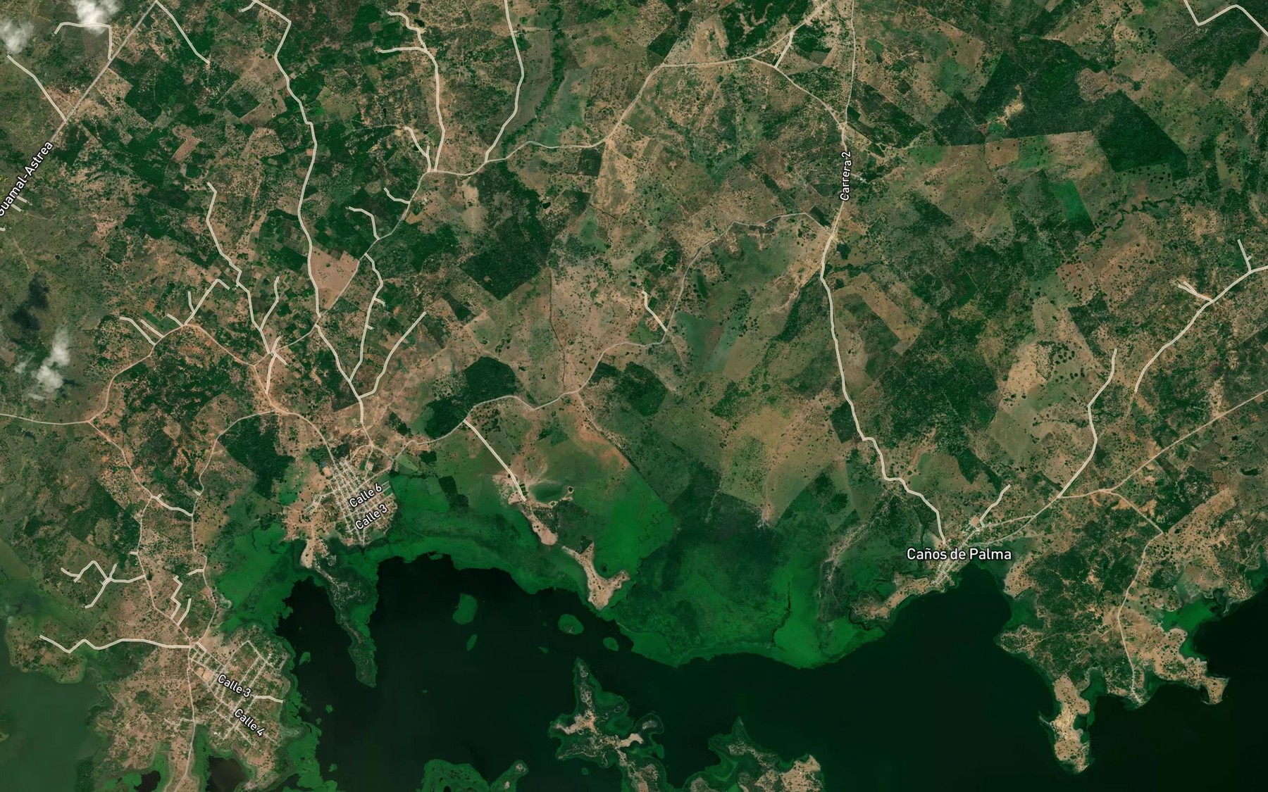 Satellite map of the Arroyo Las Piedras
