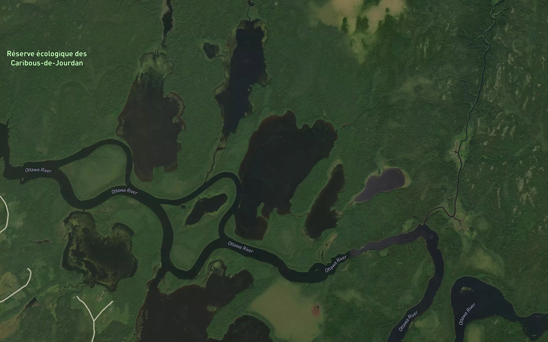 Satellite map of the Lac Kamakwadipetc