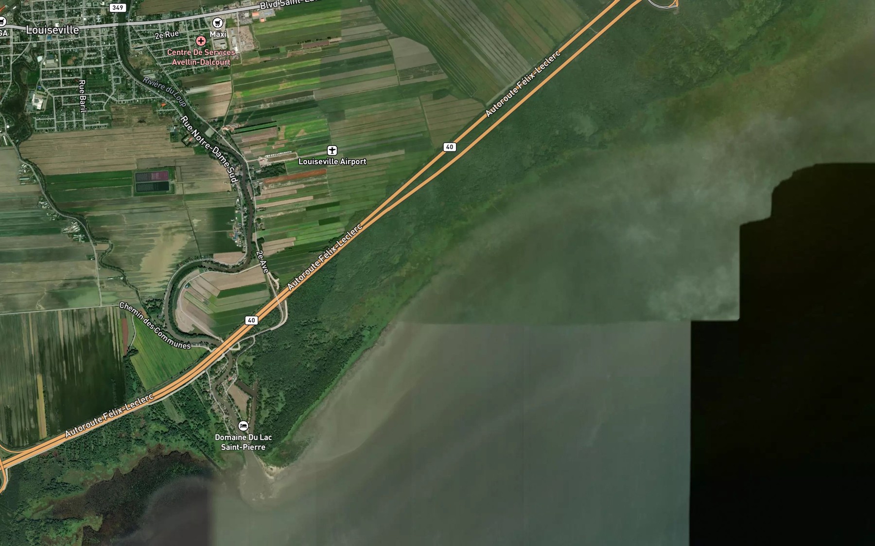 Satellite map of the Ruisseau Trepanier