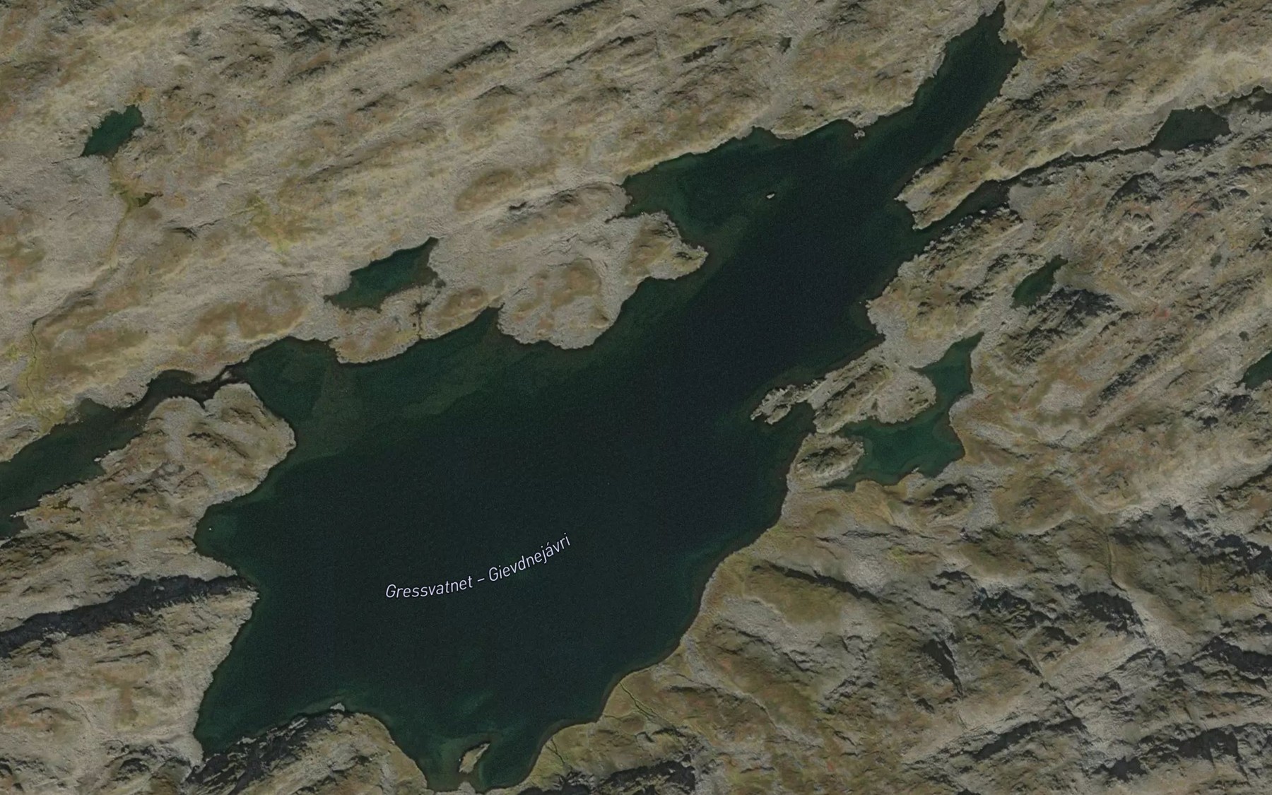 Satellite map of the Gievdnejavri