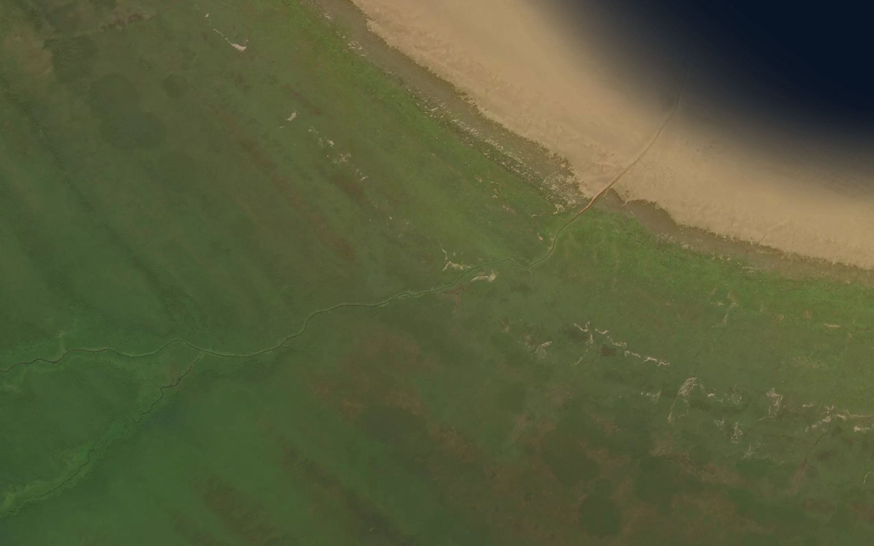 Satellite map of the Kaskwestikweyau Creek