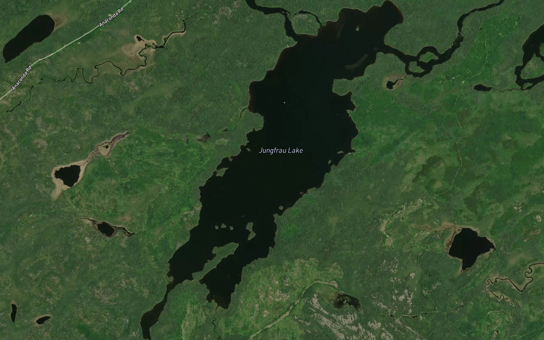 Satellite map of the Jungfrau Lake