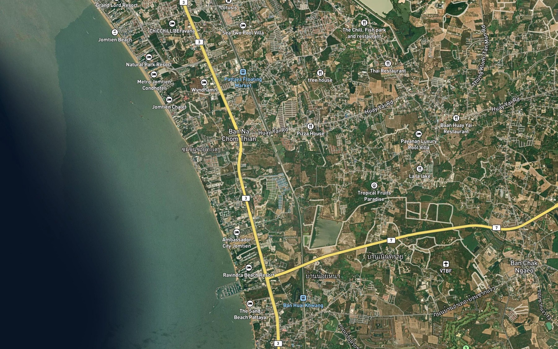 Satellite map of the Map Wang Sanae