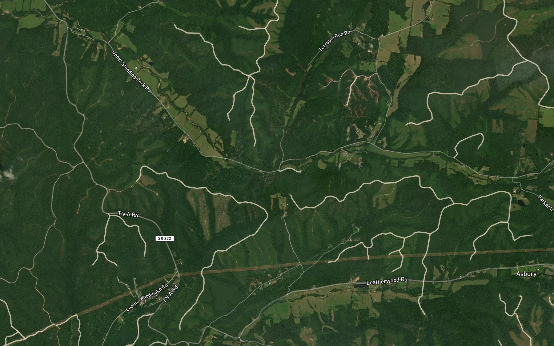 Satellite map of the Terrapin Run