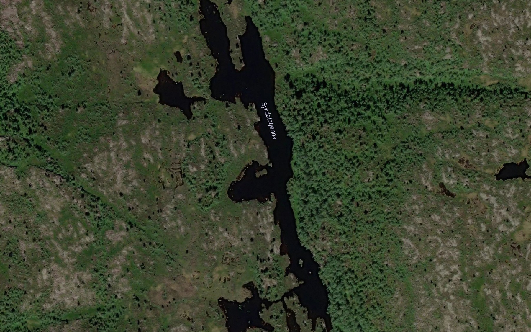 Satellite map of the Syrdalstjonna