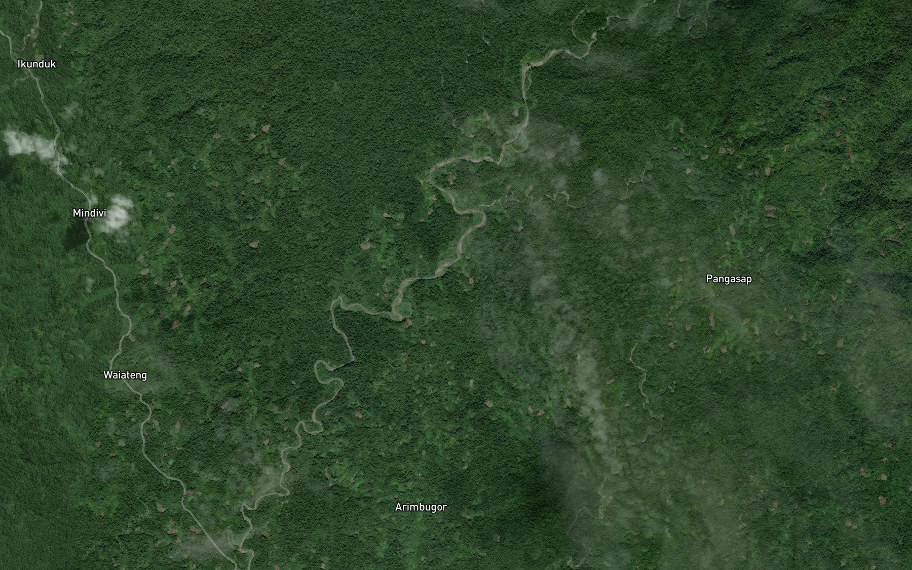 Satellite map of the Sangan River