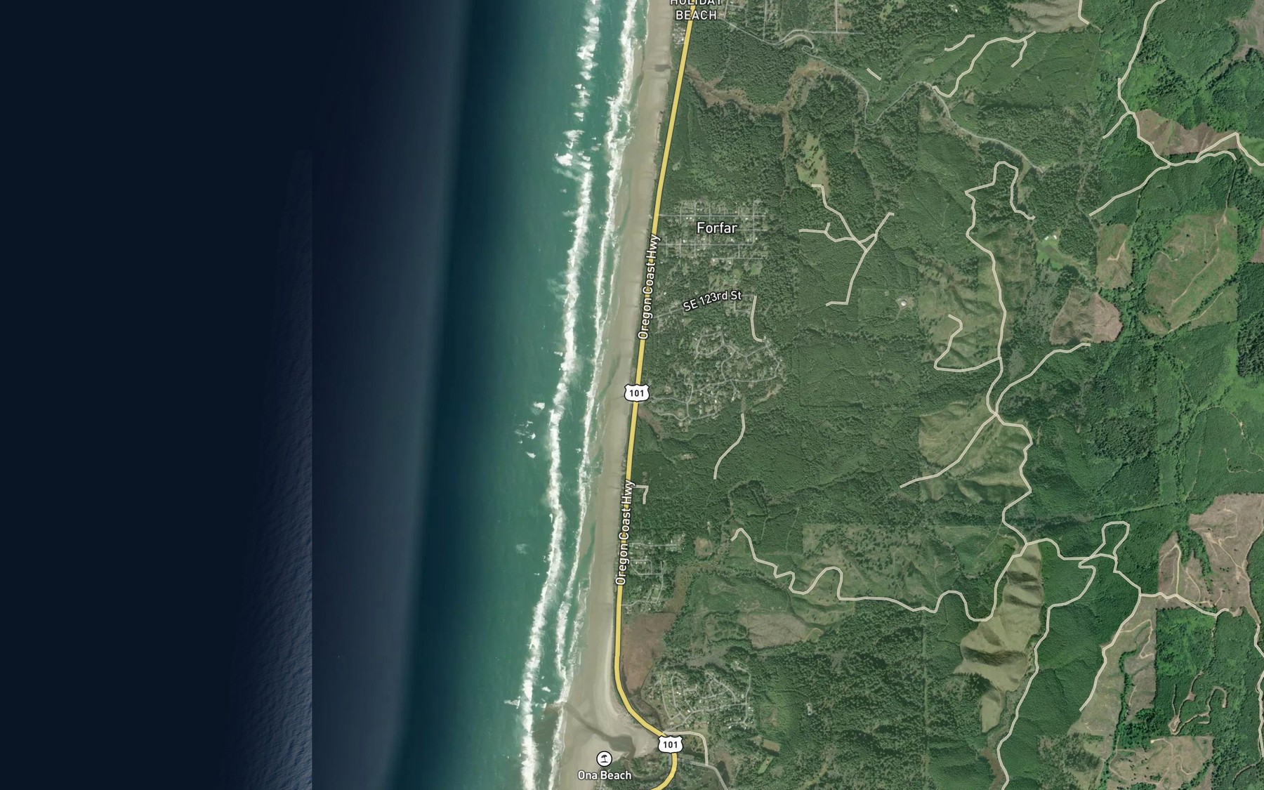 Satellite map of the Lost Creek