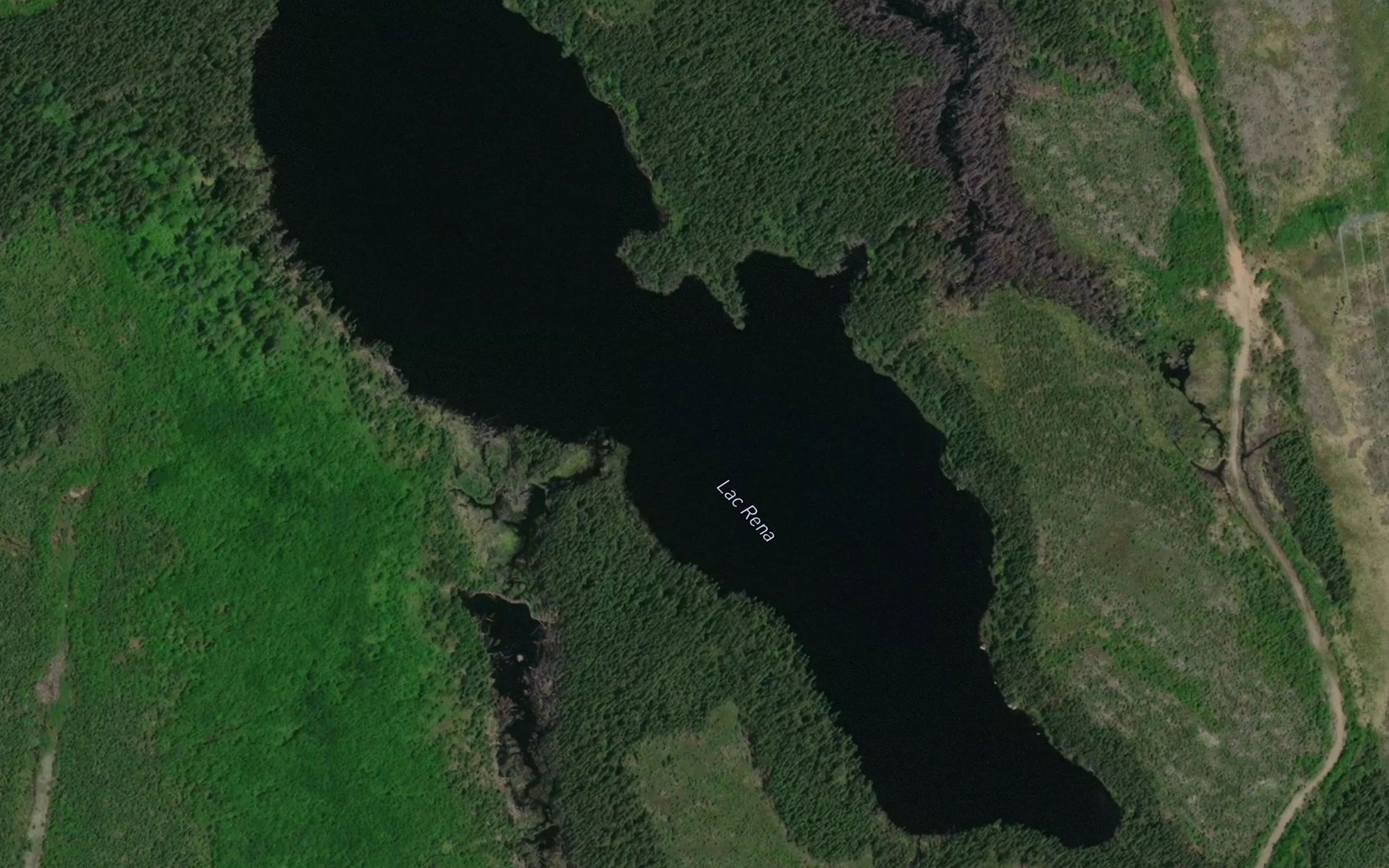 Satellite map of the Lac Rena