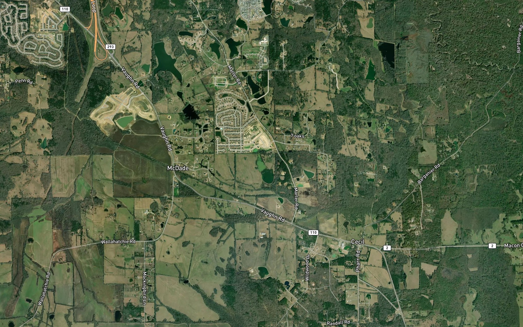 Satellite map of the McClurkin Lake Number Three