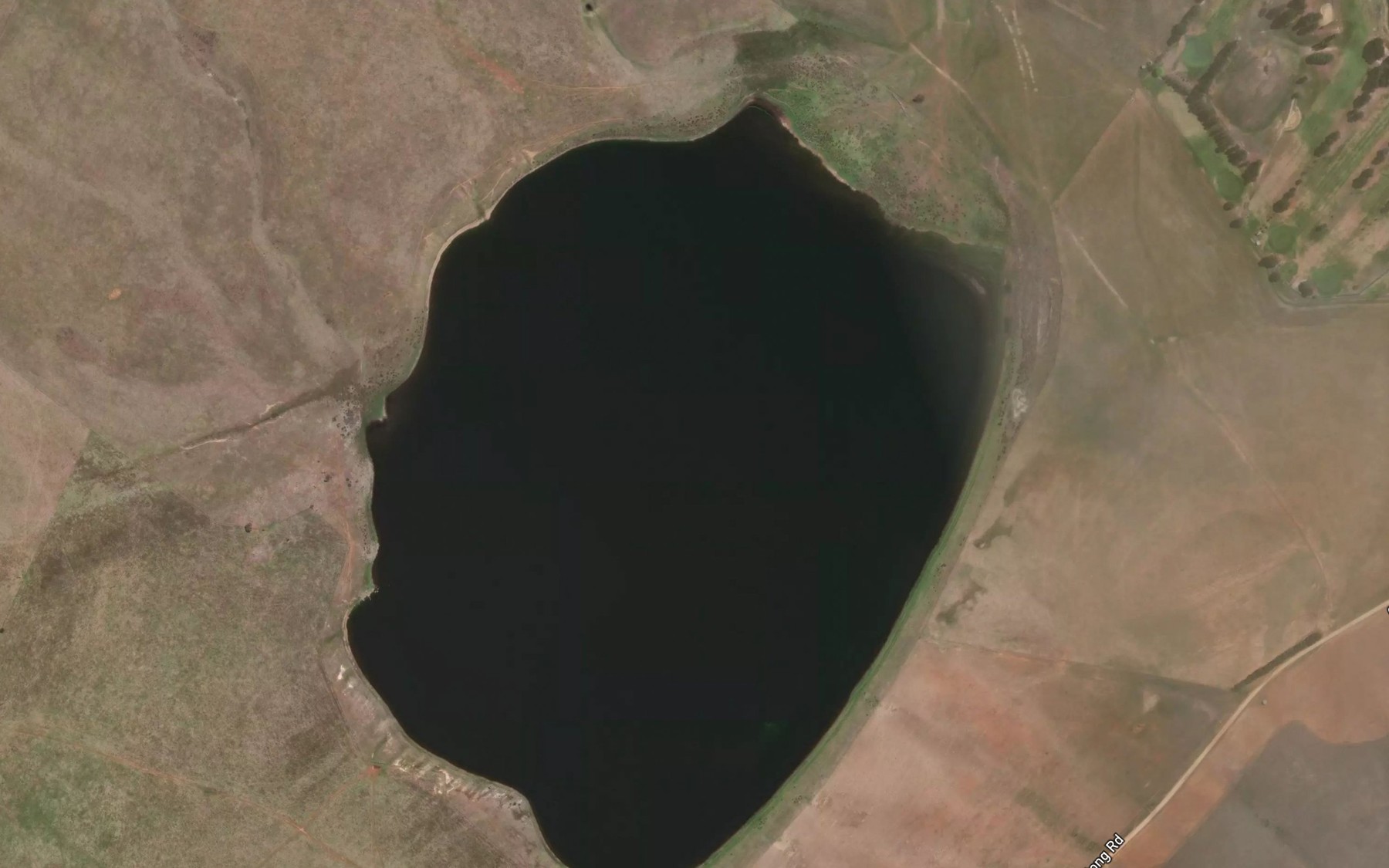 Satellite map of the Coolamatong Lake