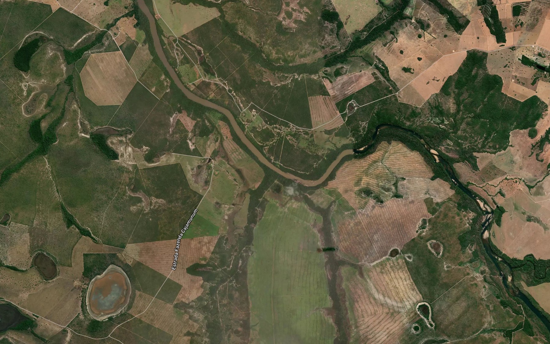 Satellite map of the Ribeirao Sao Pedro
