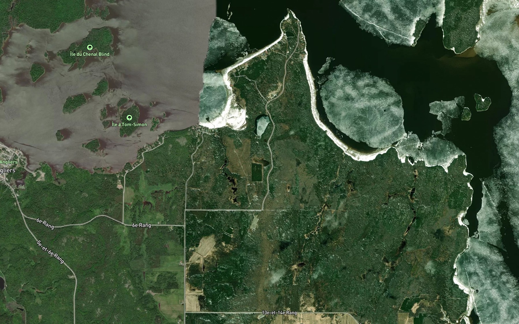 Satellite map of the Baie Perron