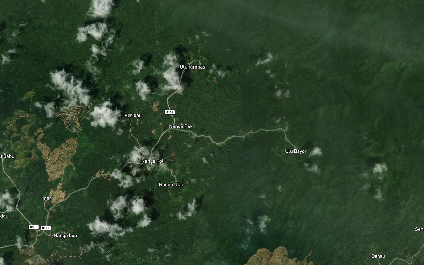 Satellite map of the Sungai Randau