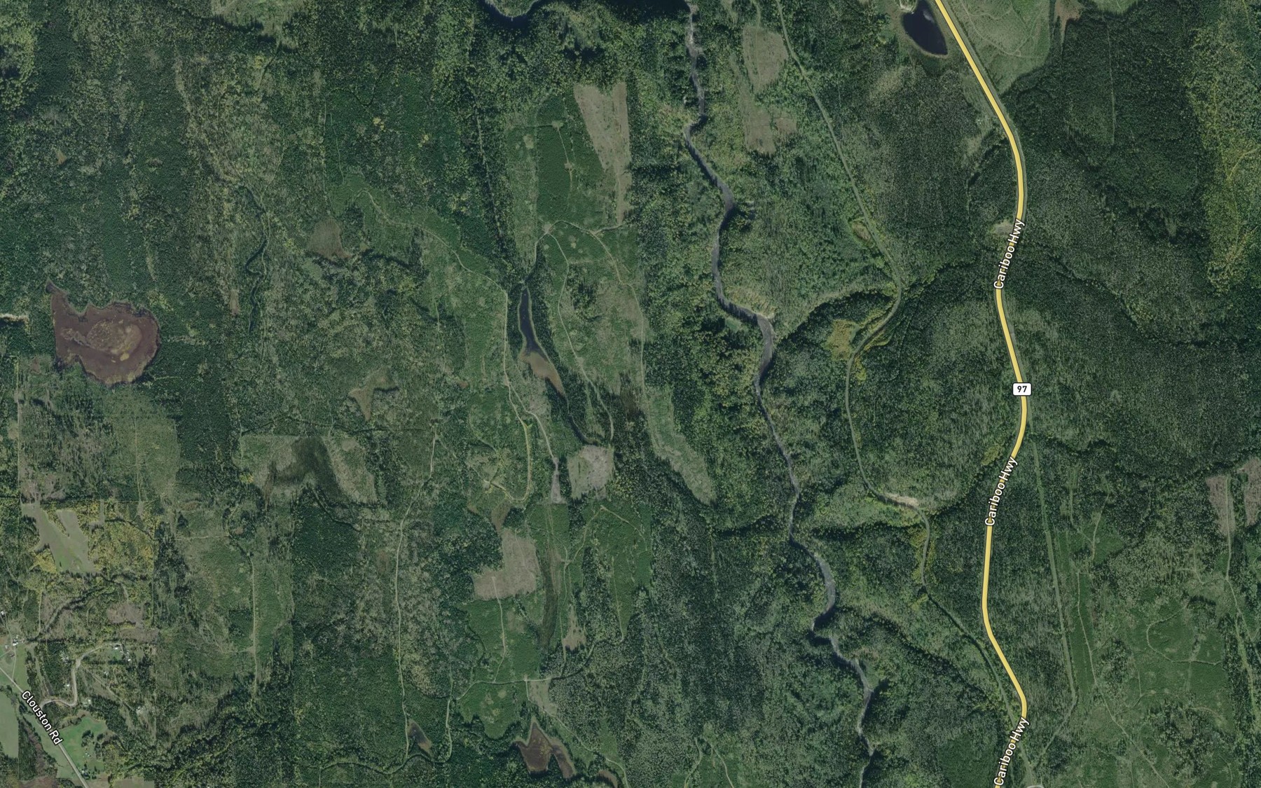 Satellite map of the Tertiary Creek