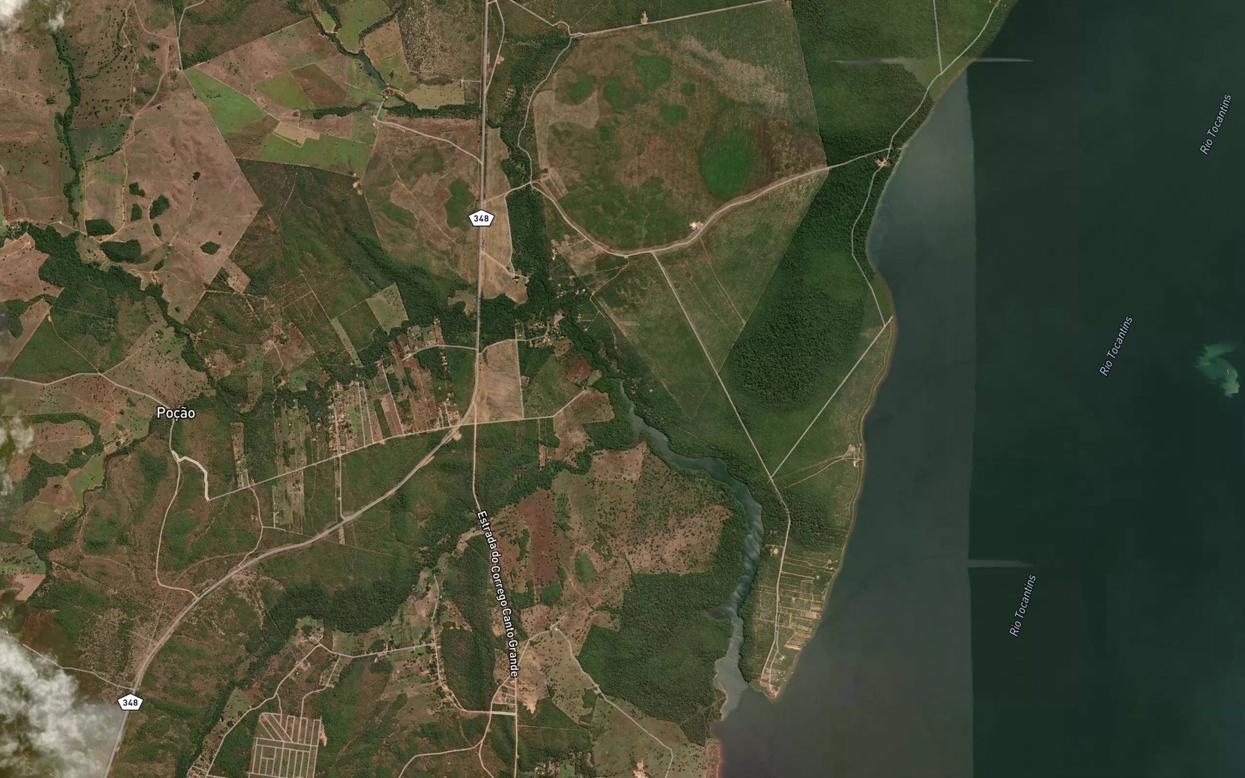 Satellite map of the Corrego da Capivara