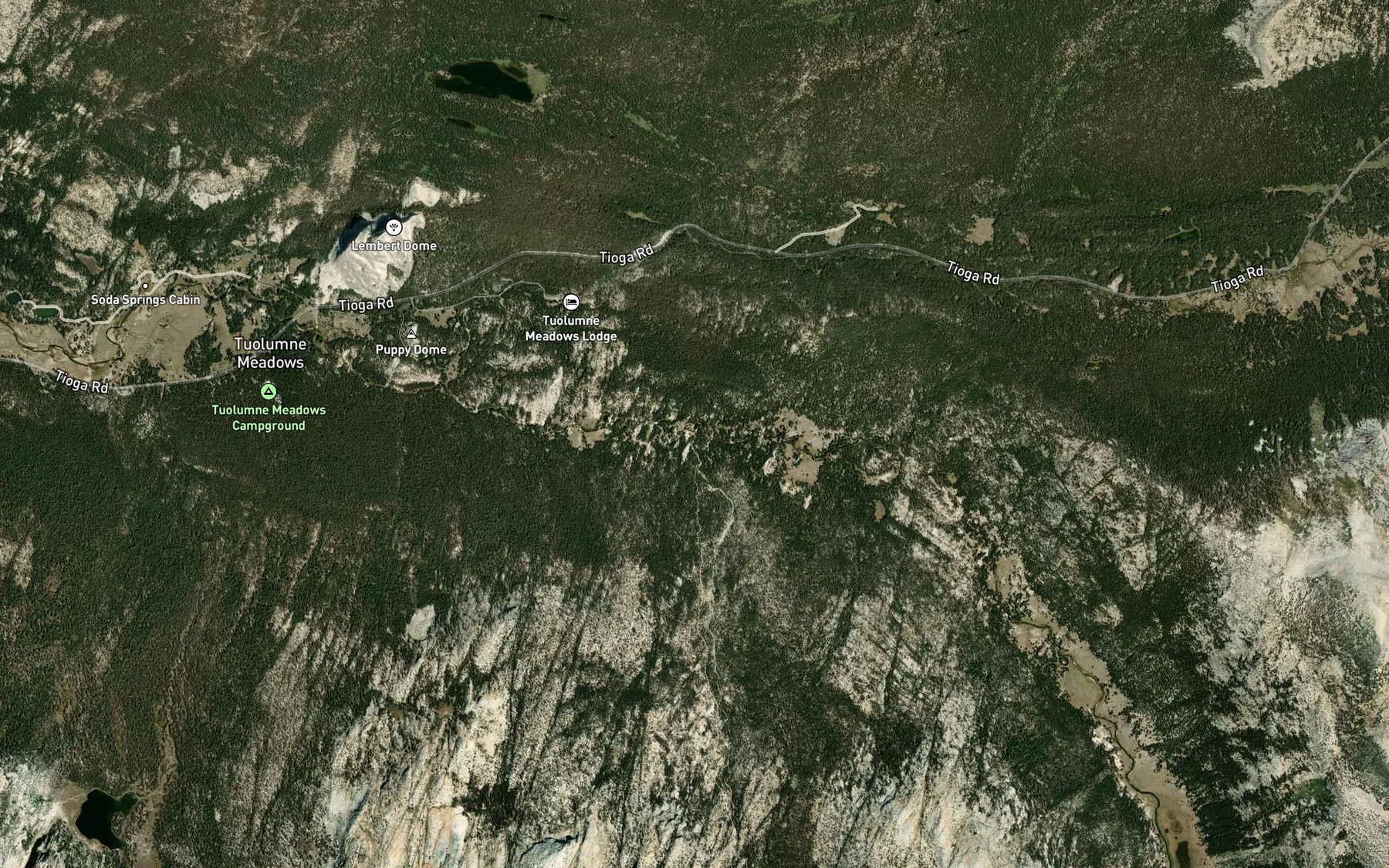 Satellite map of the Rafferty Creek