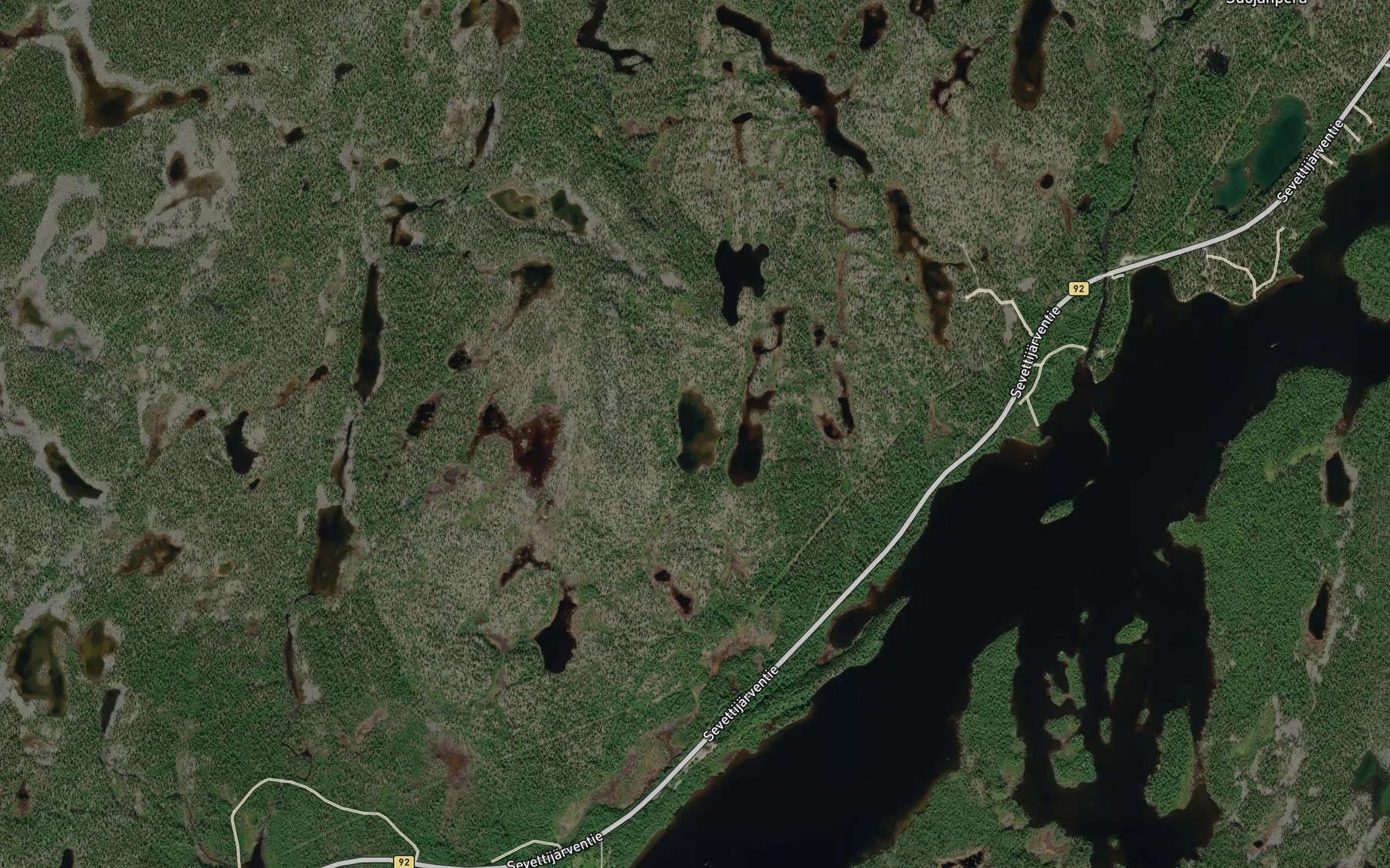 Satellite map of the Varevyeln Vuaskujaavras
