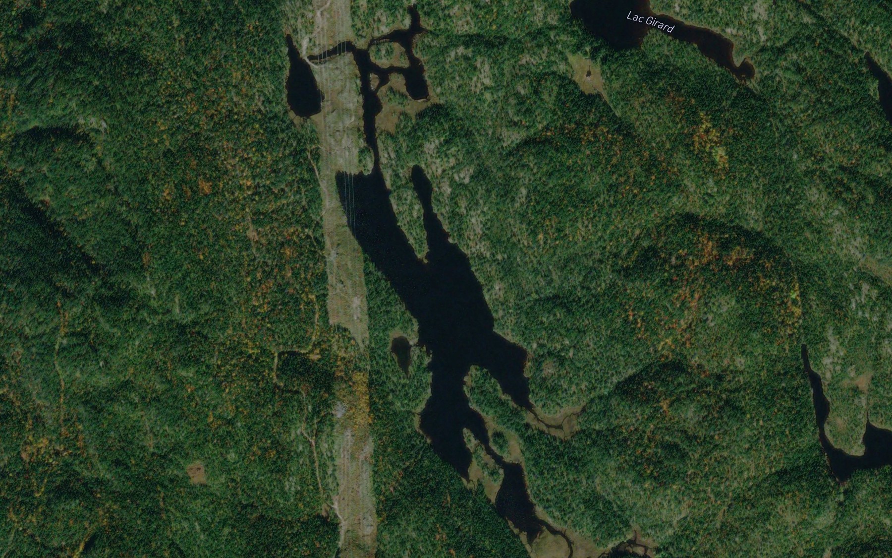 Satellite map of the Lac de la Raquette