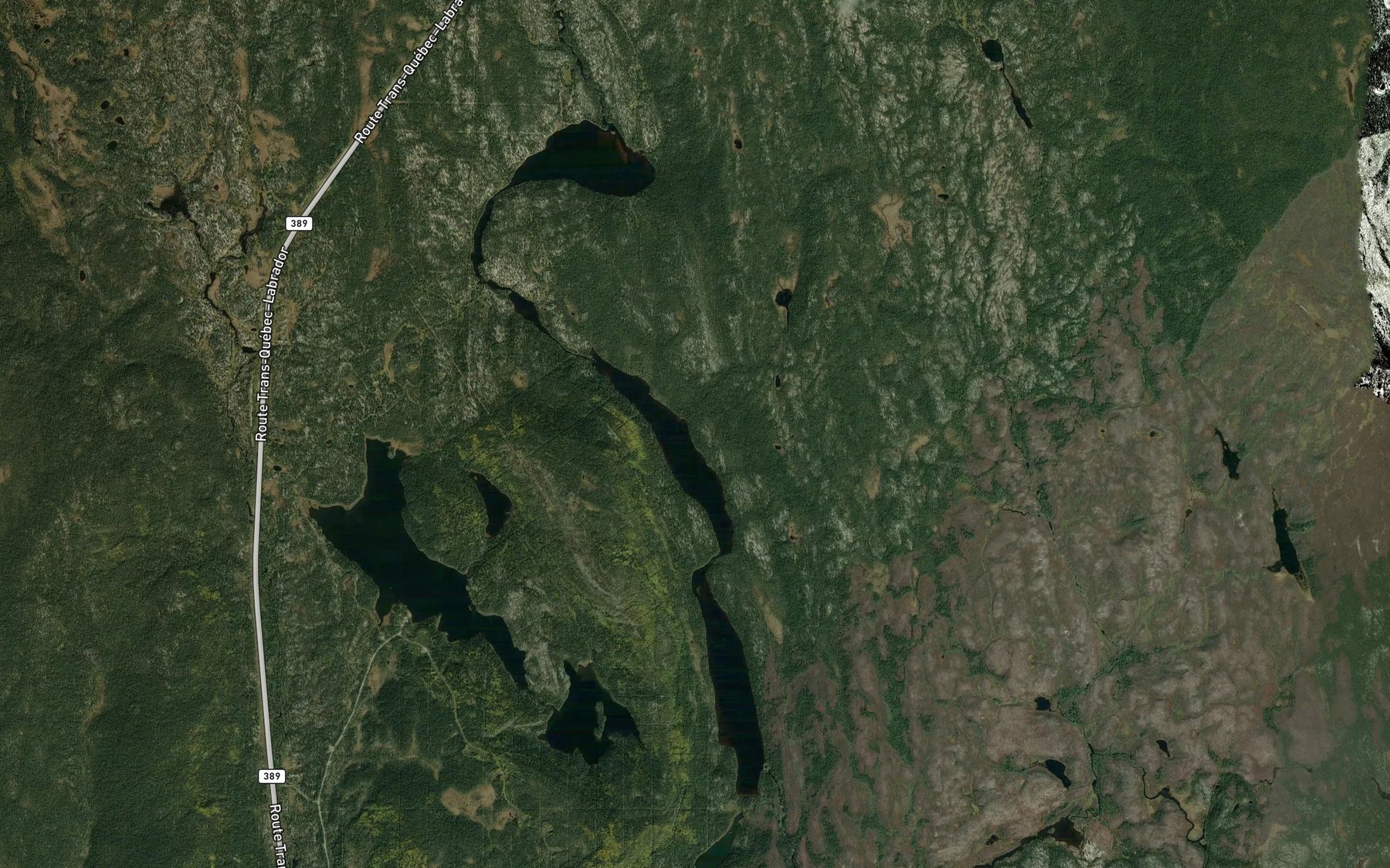 Satellite map of the Lac Deville