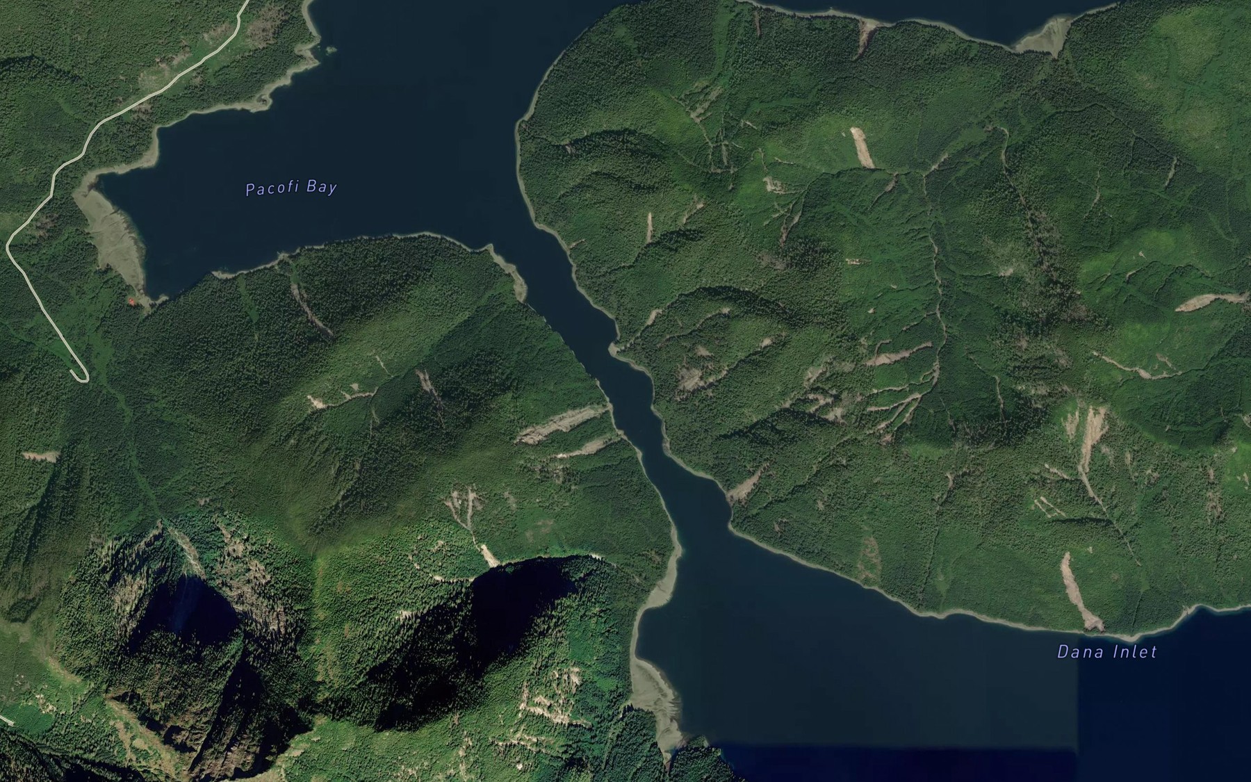 Satellite map of the Dana Passage