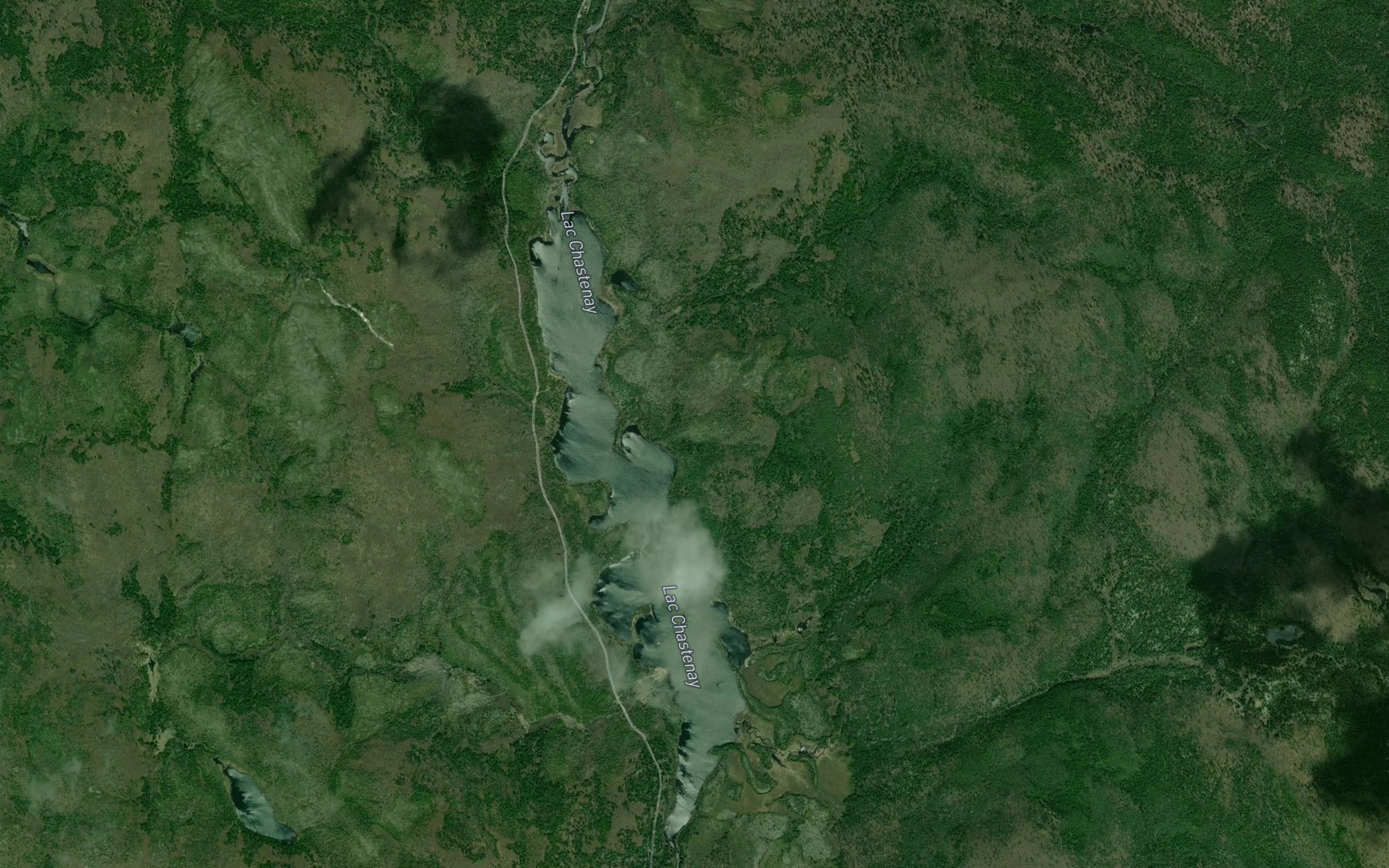 Satellite map of the Lac Chastenay